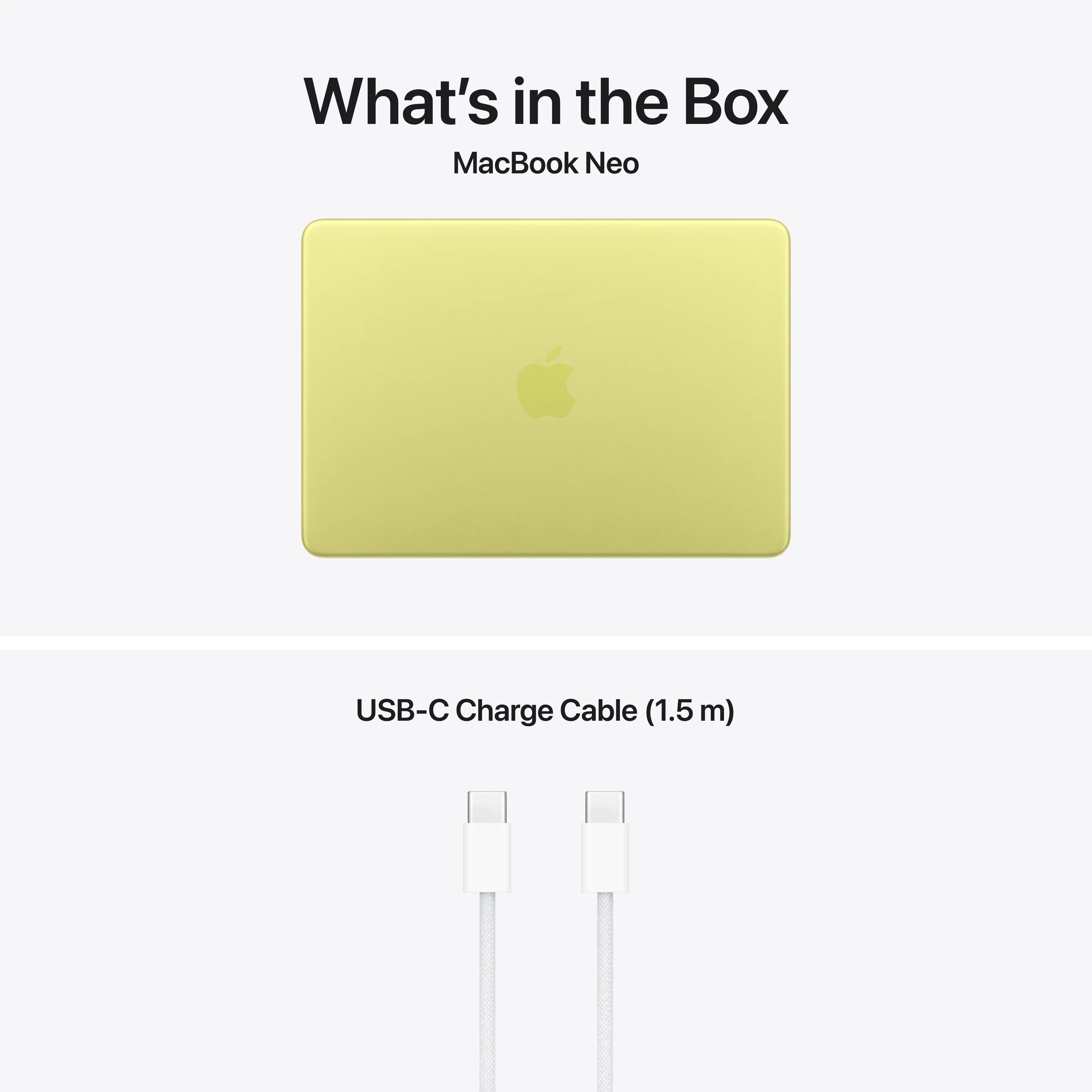 MacBook Neo 13", procesor Apple A18 Pro, 6 nuclee CPU si 5 nuclee GPU, Magic Keyboard si Touch ID, 512GB SSD, Citrus - Image 10