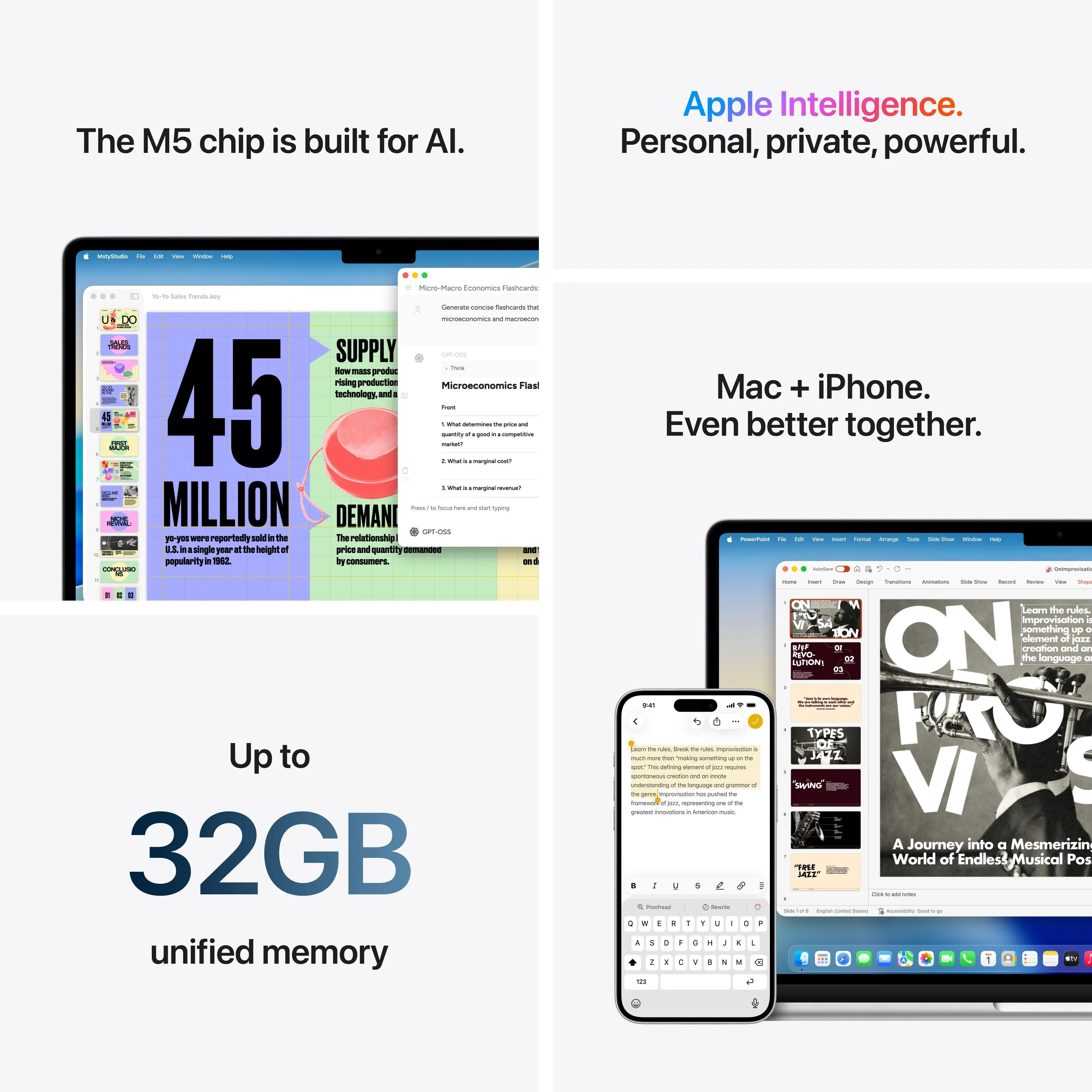 MacBook Air 15", procesor Apple M5, 10 nuclee CPU si 10 nuclee GPU, 24GB, 1TB SSD, Midnight, INT KB - Image 8