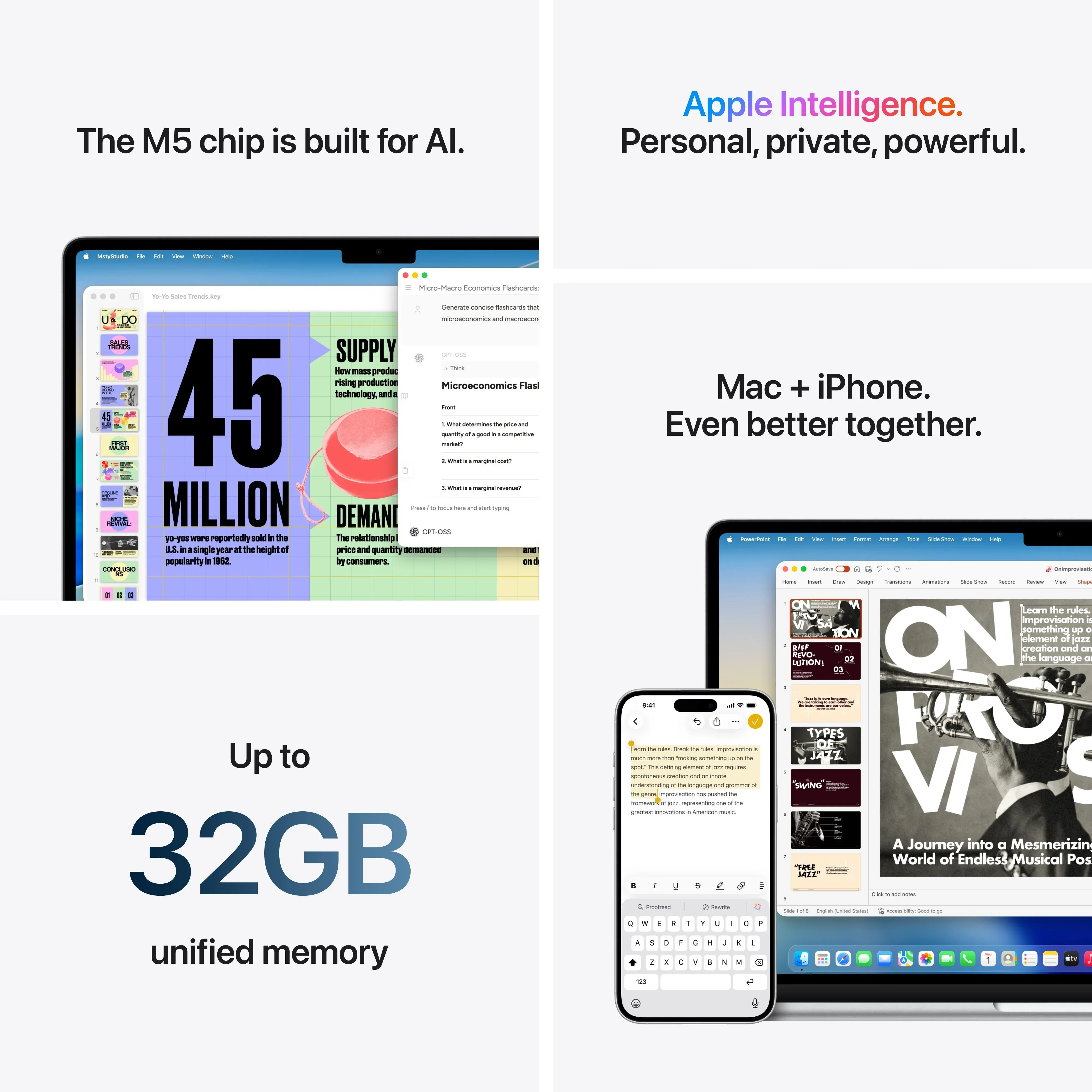 MacBook Air 15", procesor Apple M5, 10 nuclee CPU si 10 nuclee GPU, 16GB, 512GB SSD, Sky Blue, INT KB - Image 8