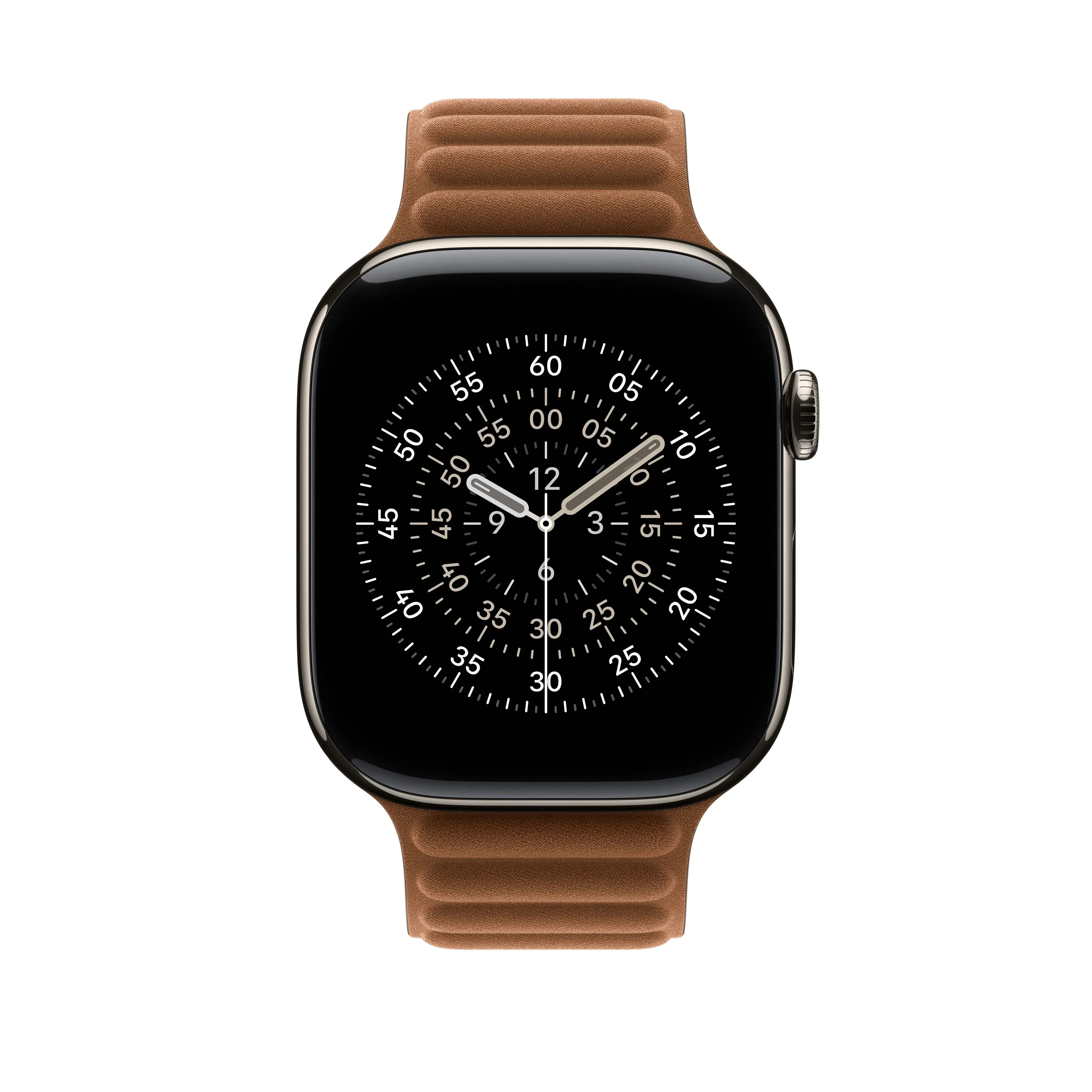Curea Apple pentru Apple Watch 46mm Caramel Magnetic Link M/L - Image 3