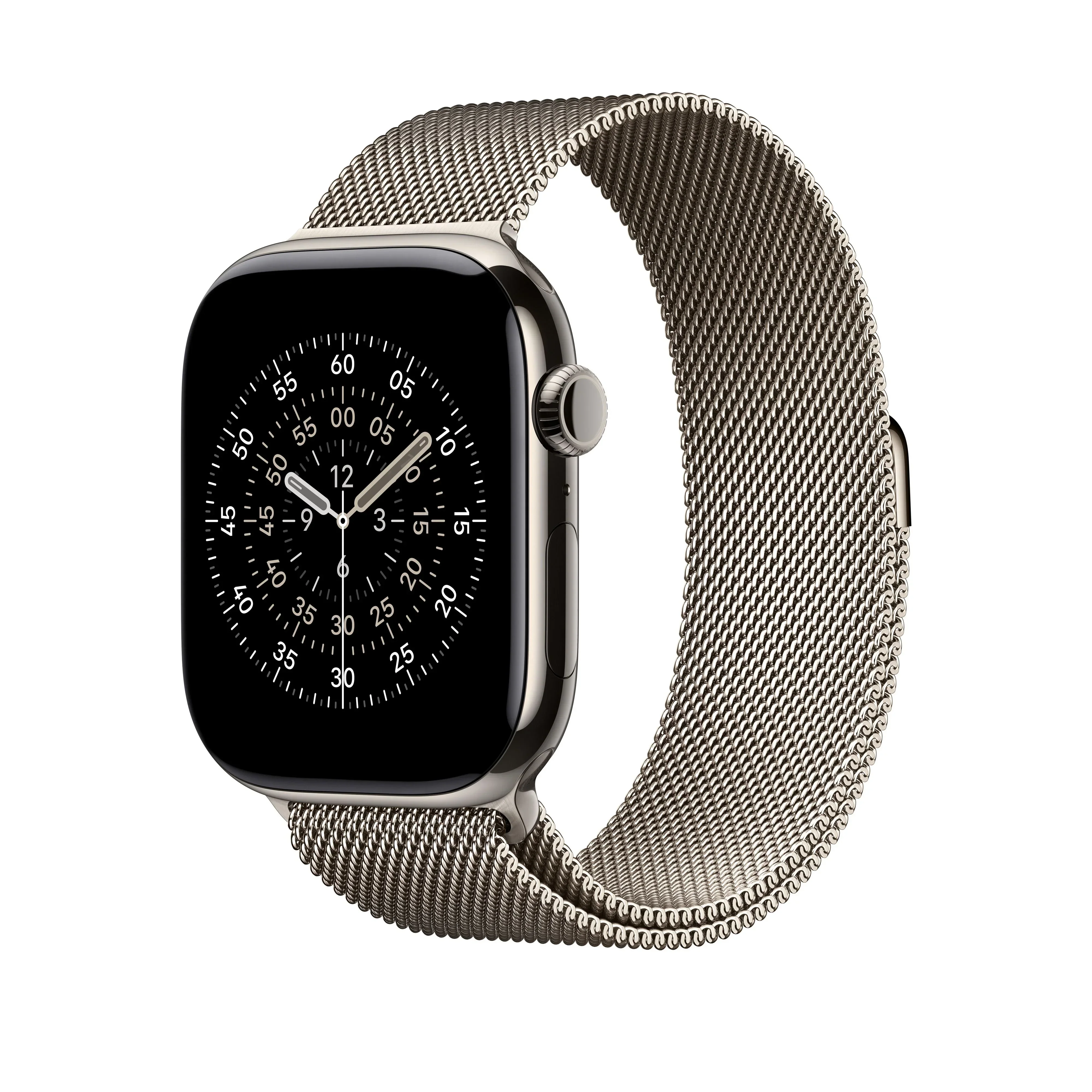 Curea Apple pentru Apple Watch 46mm Natural Milanese Loop M/L - Image 2