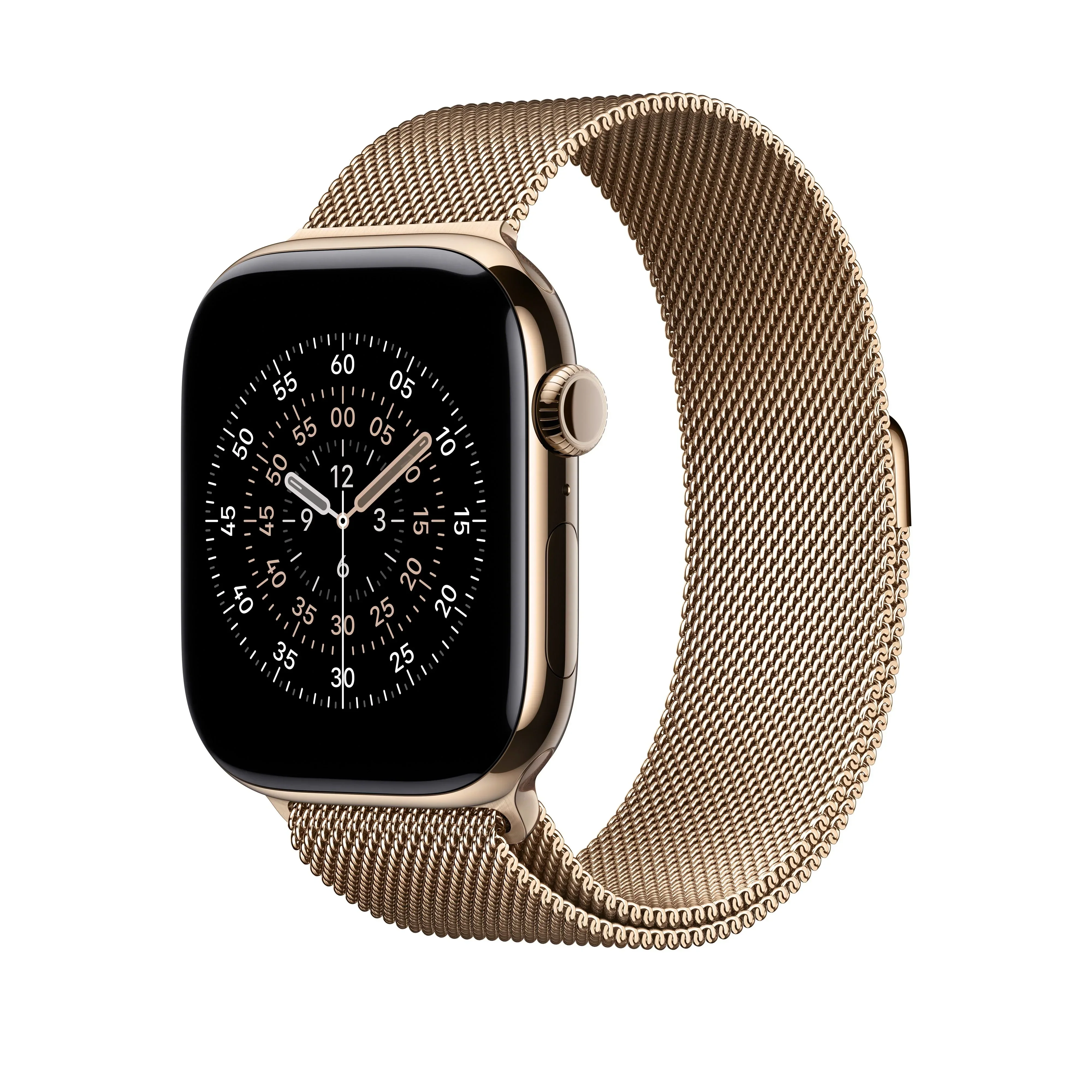 Curea Apple pentru Apple Watch 46mm Gold Milanese Loop S/M - Image 2