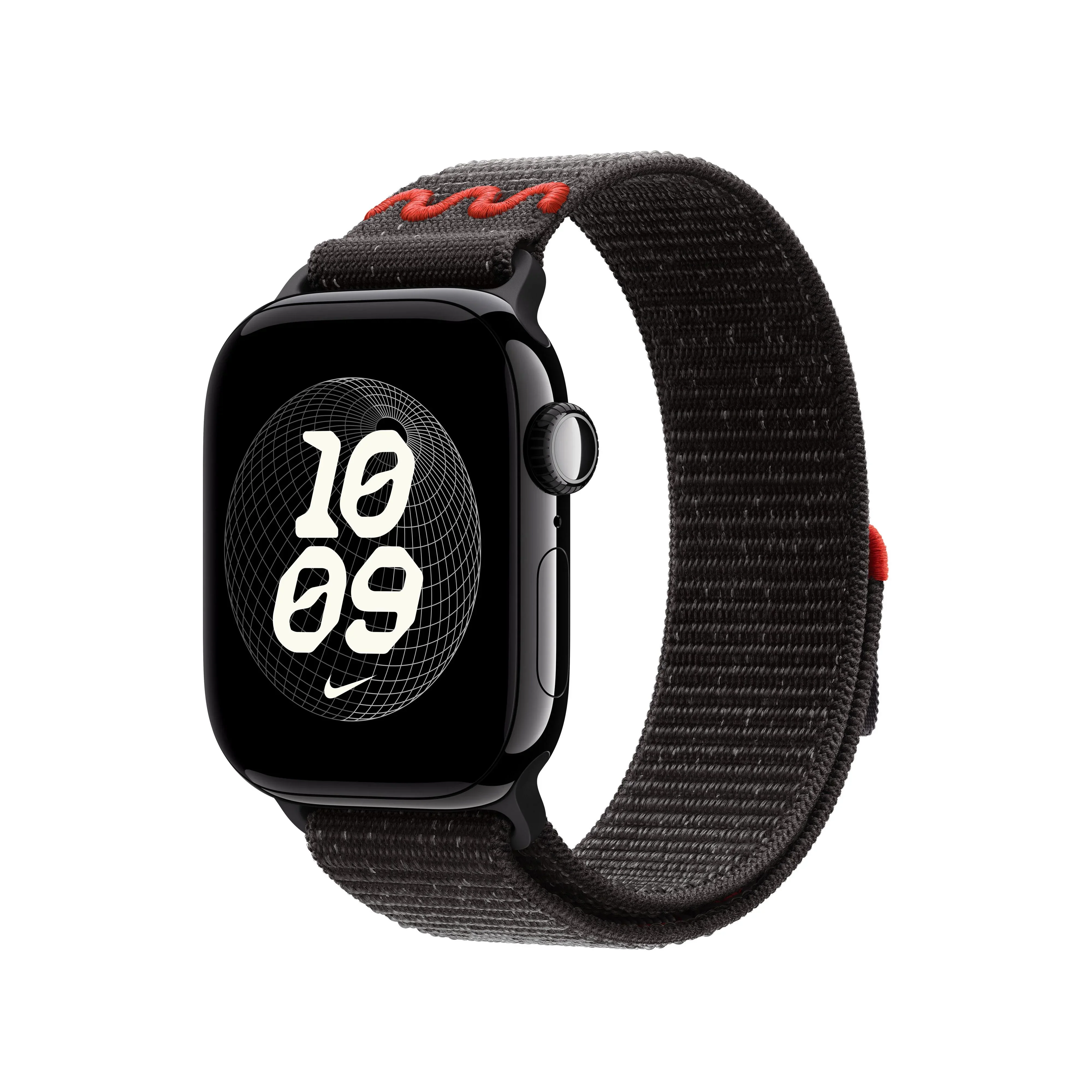 Curea Apple pentru Apple Watch 42mm Midnight Black Nike Sport Loop - Image 2