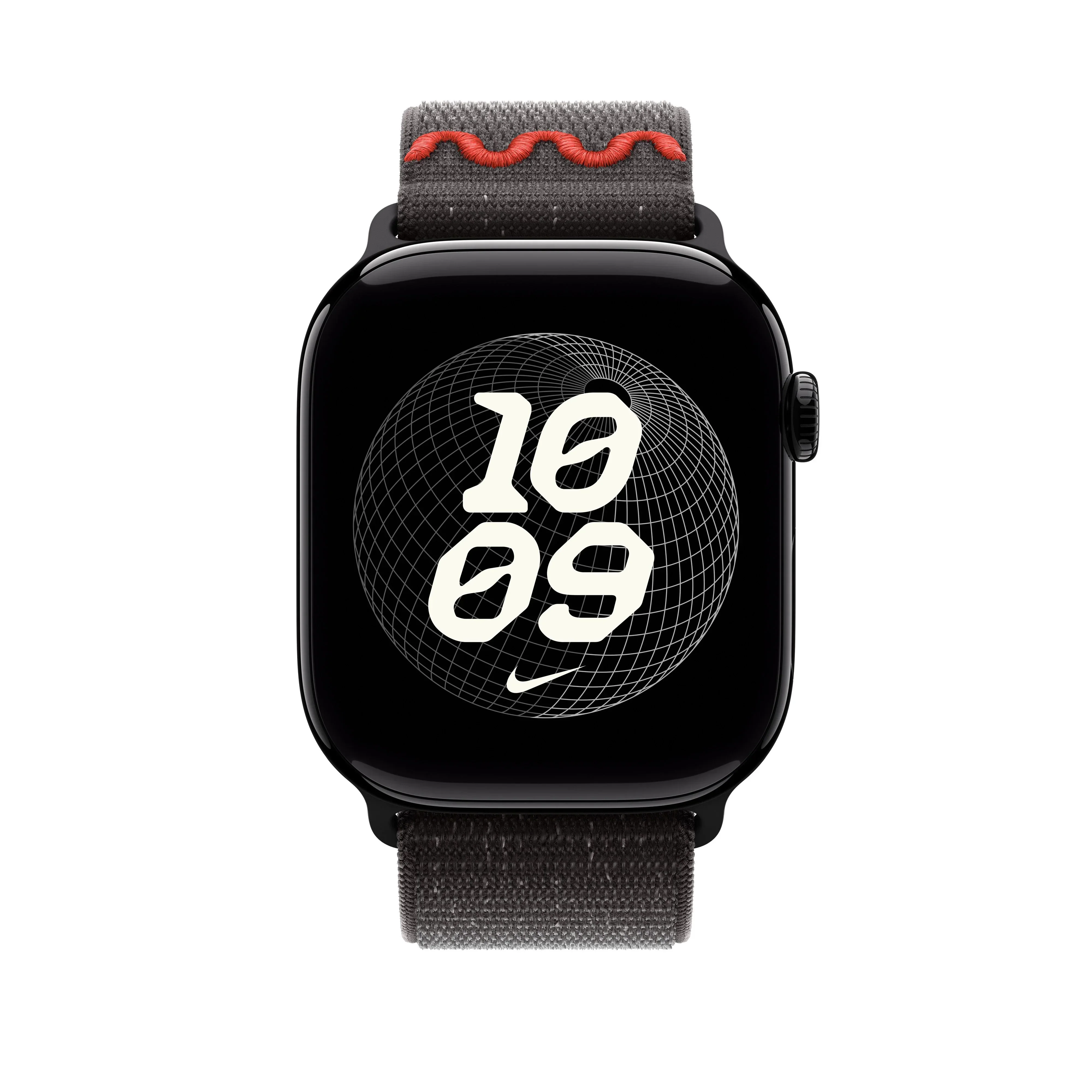 Curea Apple pentru Apple Watch 46mm Midnight Black Nike Sport Loop - Image 3