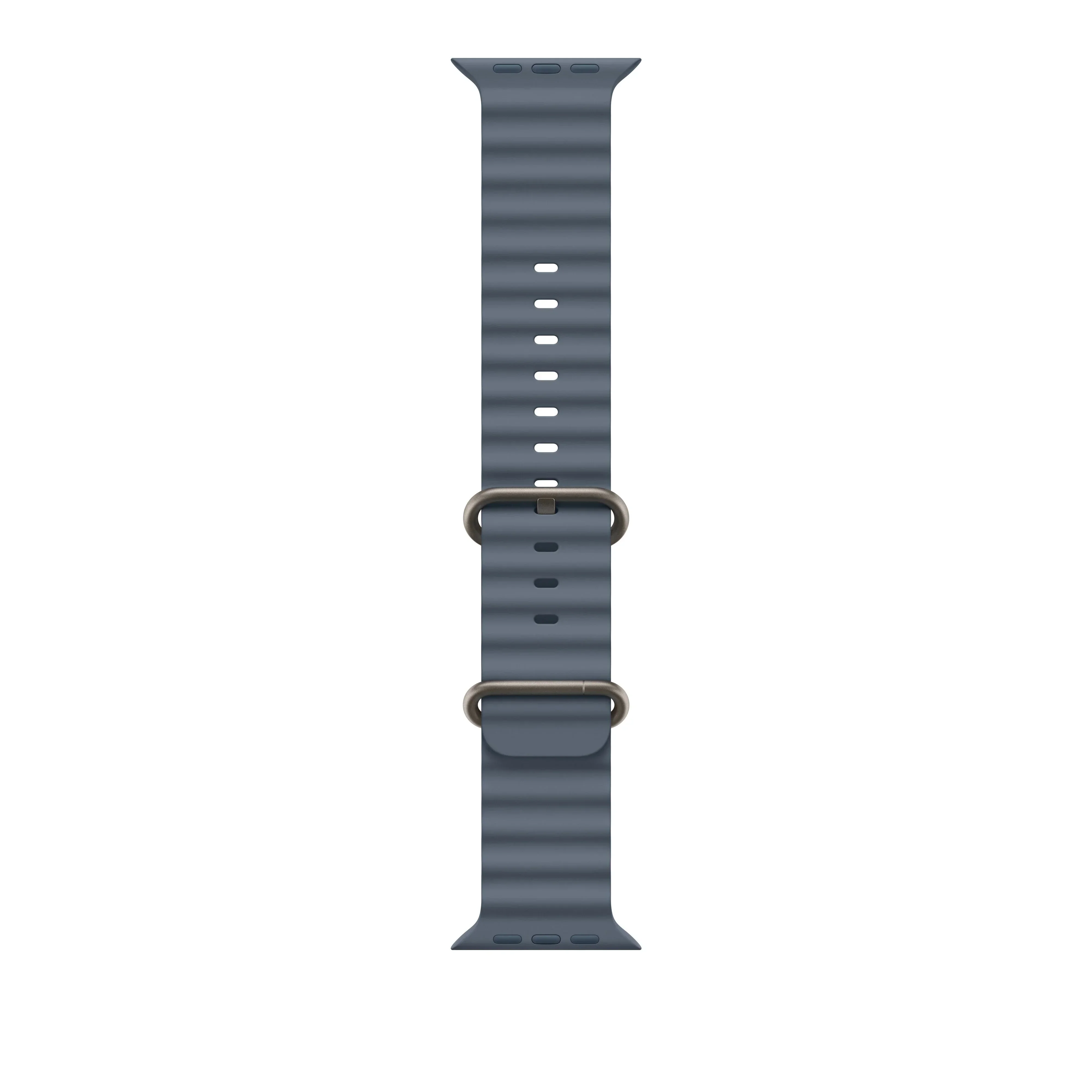 Curea Apple pentru Apple Watch 49mm Anchor Blue Ocean Band Natural Titanium Finish
