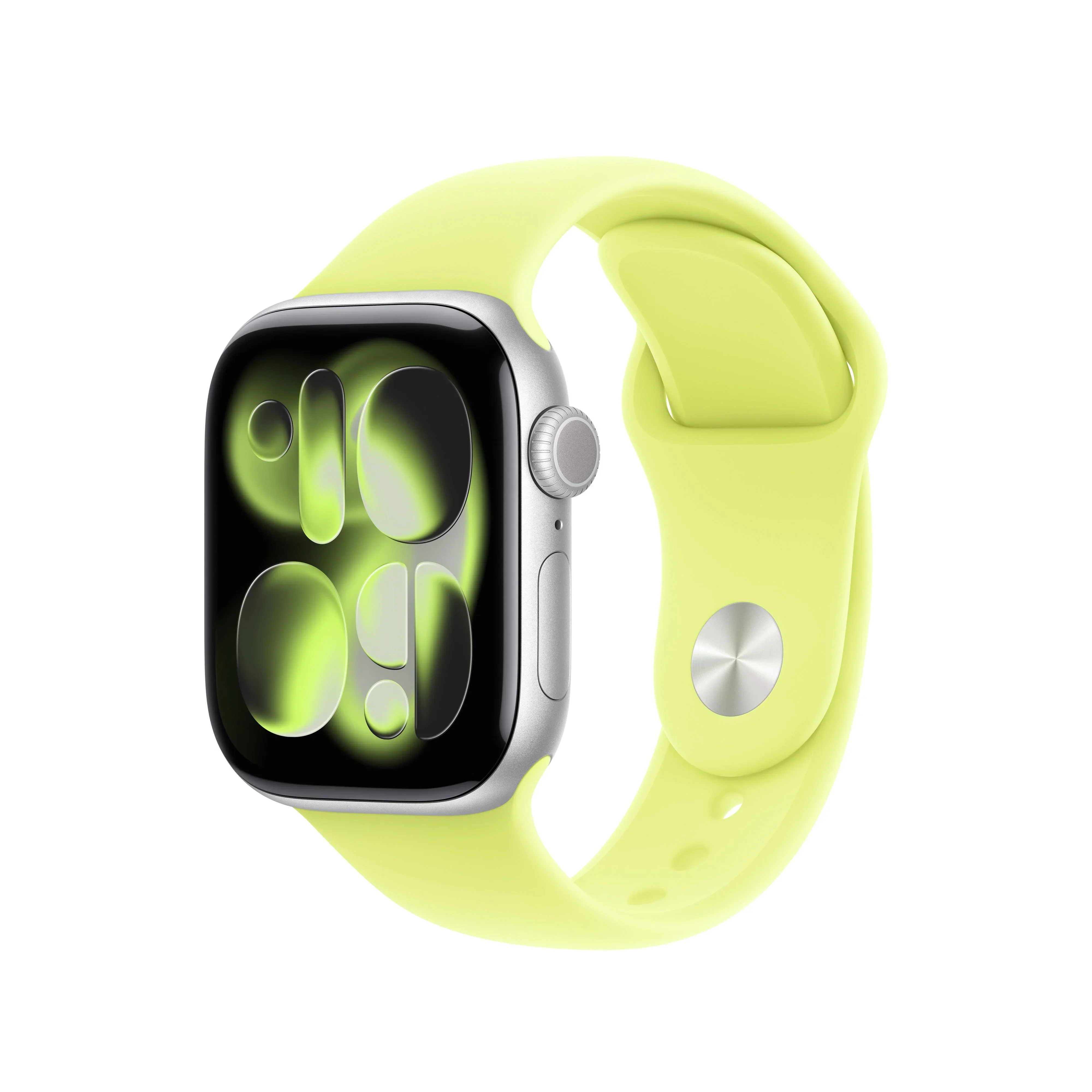 Curea Apple pentru Apple Watch 42mm Neon Yellow Sport Band S/M - Image 2