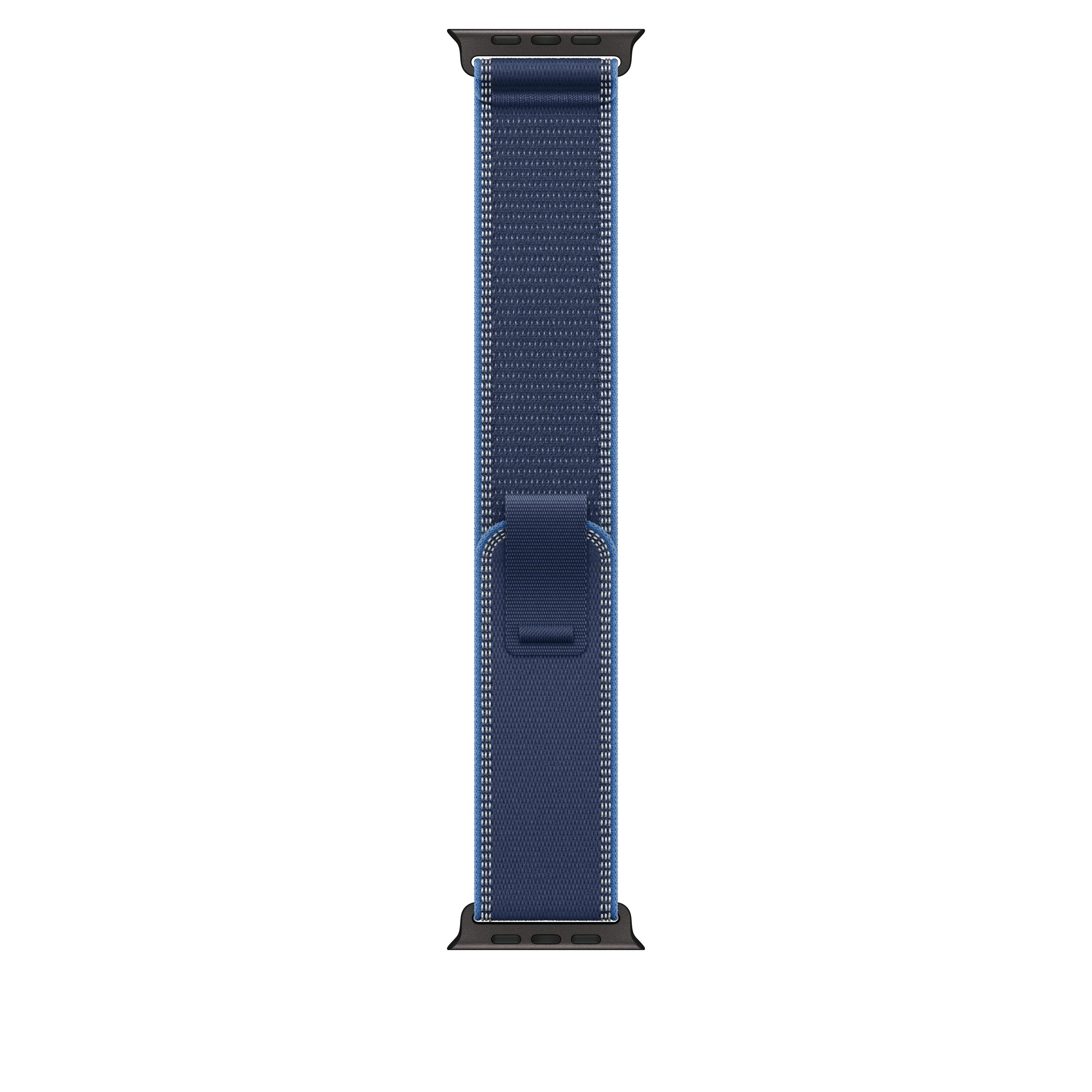 Curea Apple pentru Apple Watch 49mm Blue/Bright Blue Trail Loop M/L Black Titanium Finish