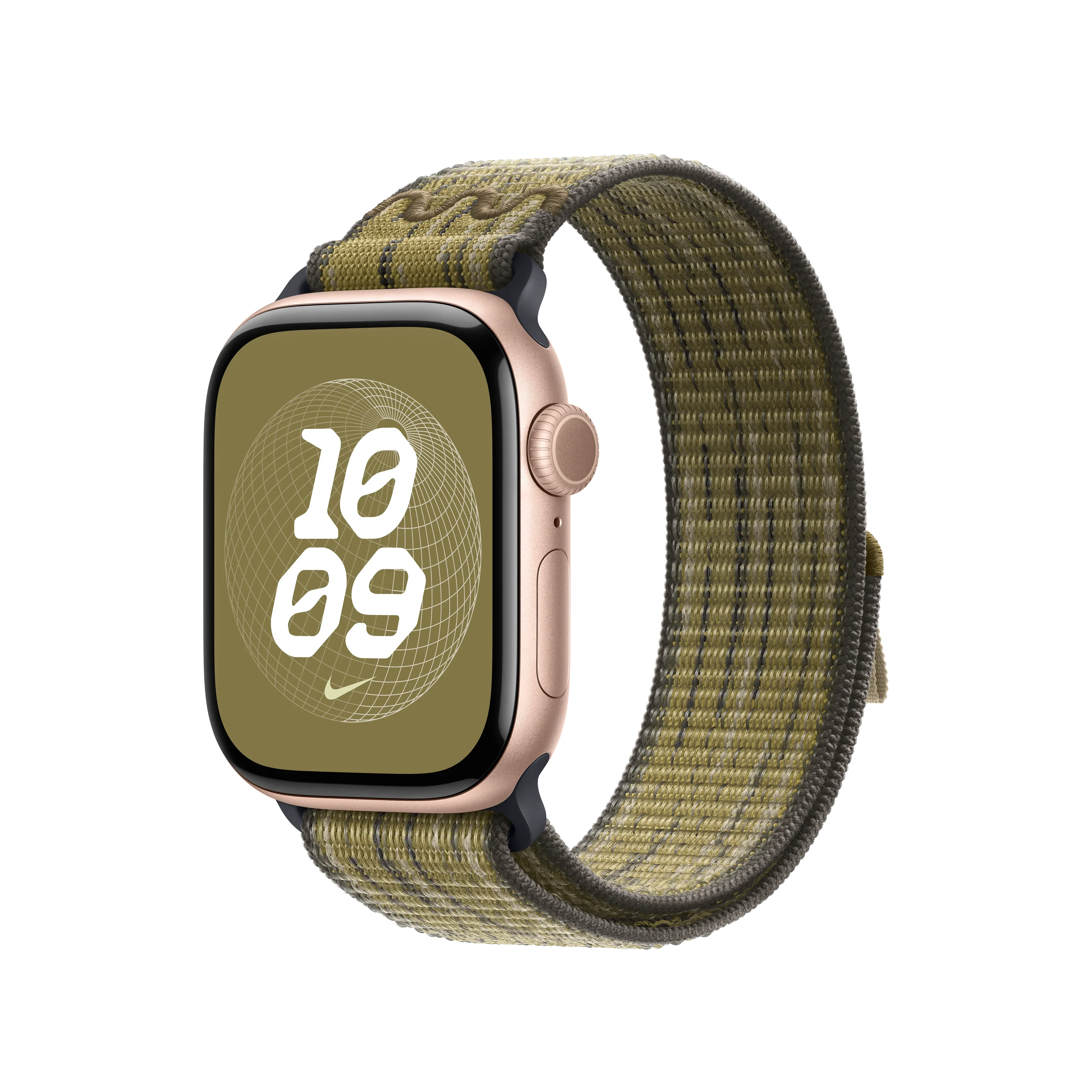 Curea Apple pentru Apple Watch 40mm Nike Sport Loop, Green/Grey Nike Sport Loop - Image 2