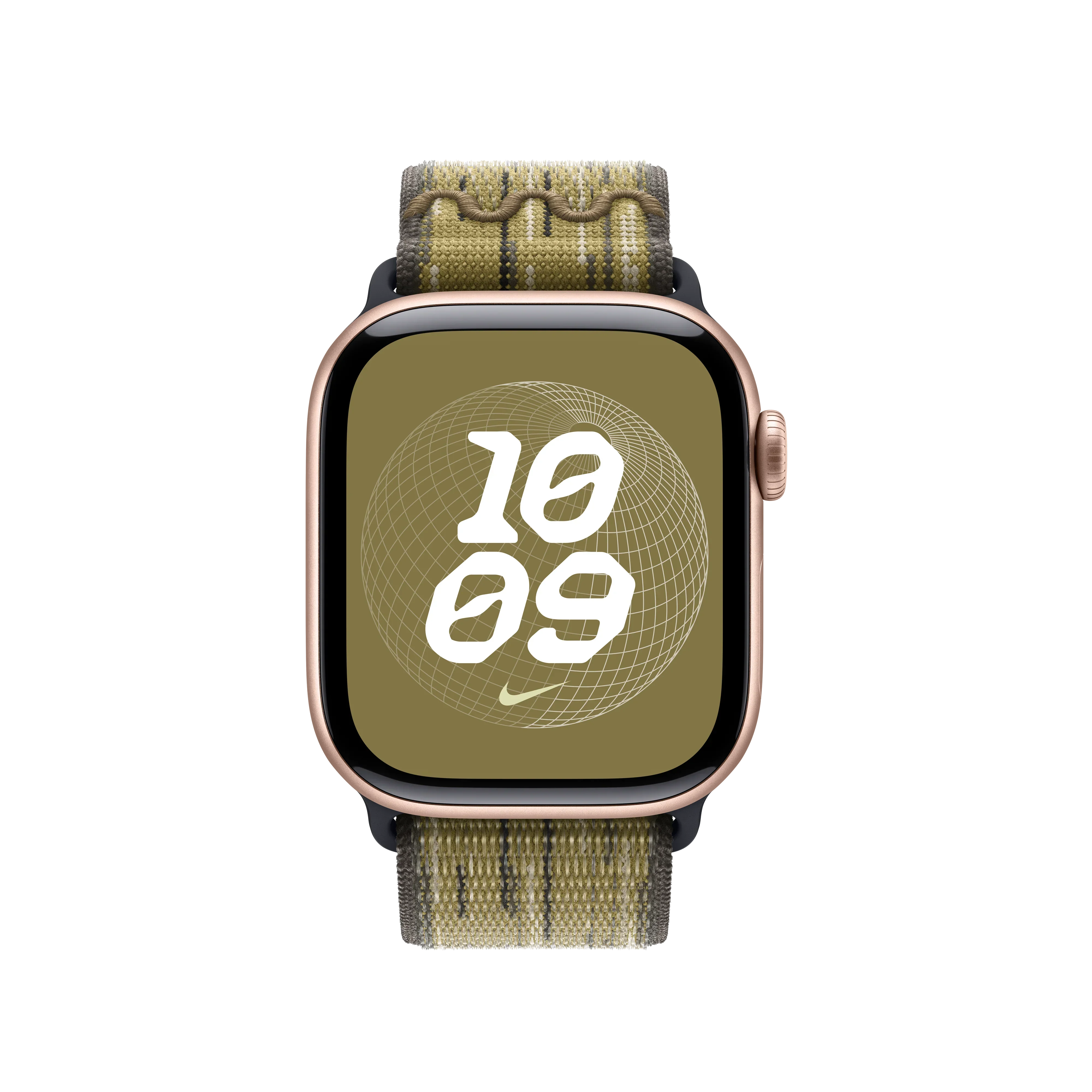 Curea Apple pentru Apple Watch 40mm Nike Sport Loop, Green/Grey Nike Sport Loop - Image 3