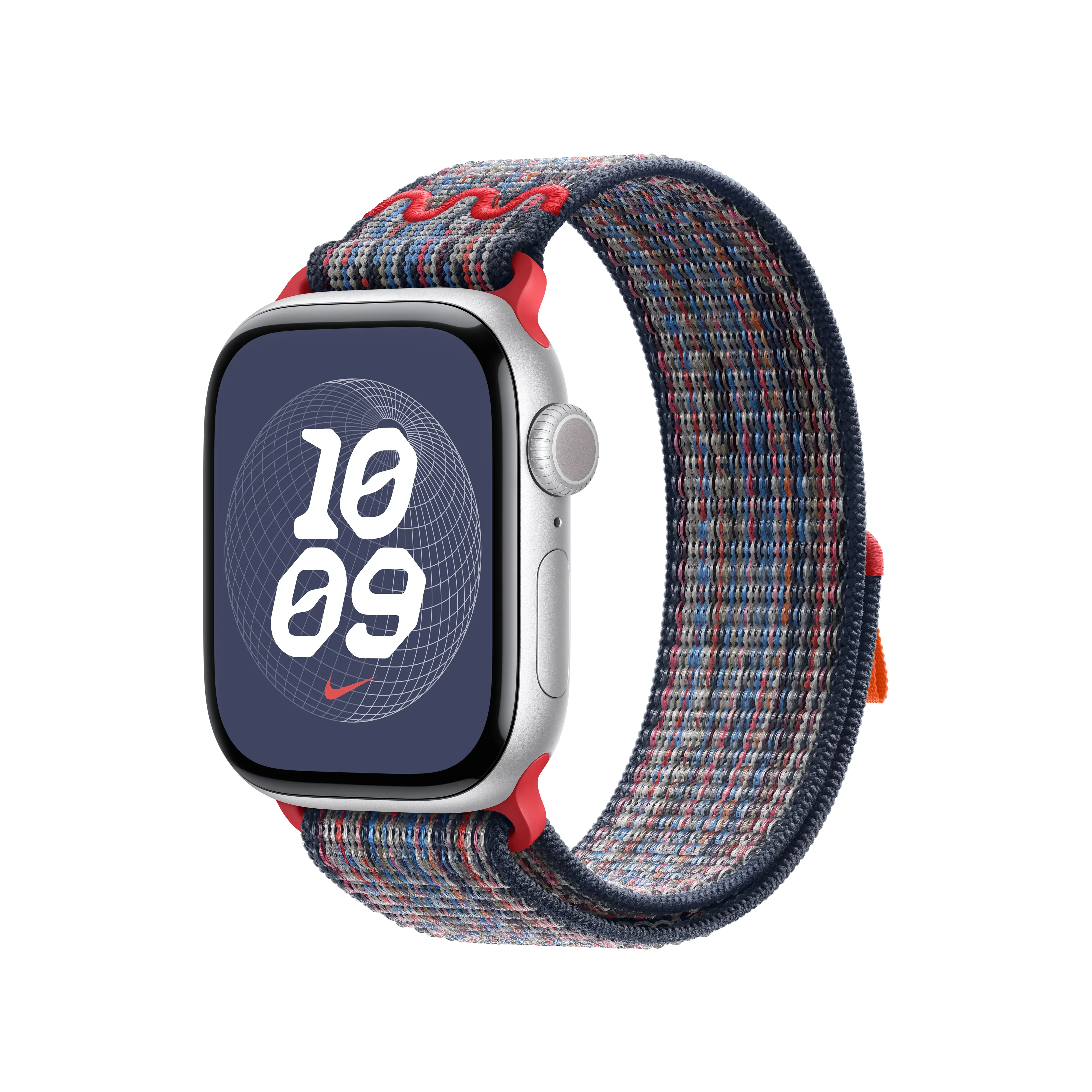 Curea Apple pentru Apple Watch 42mm Nike Sport Loop, Blue/Red Nike Sport Loop - Image 2