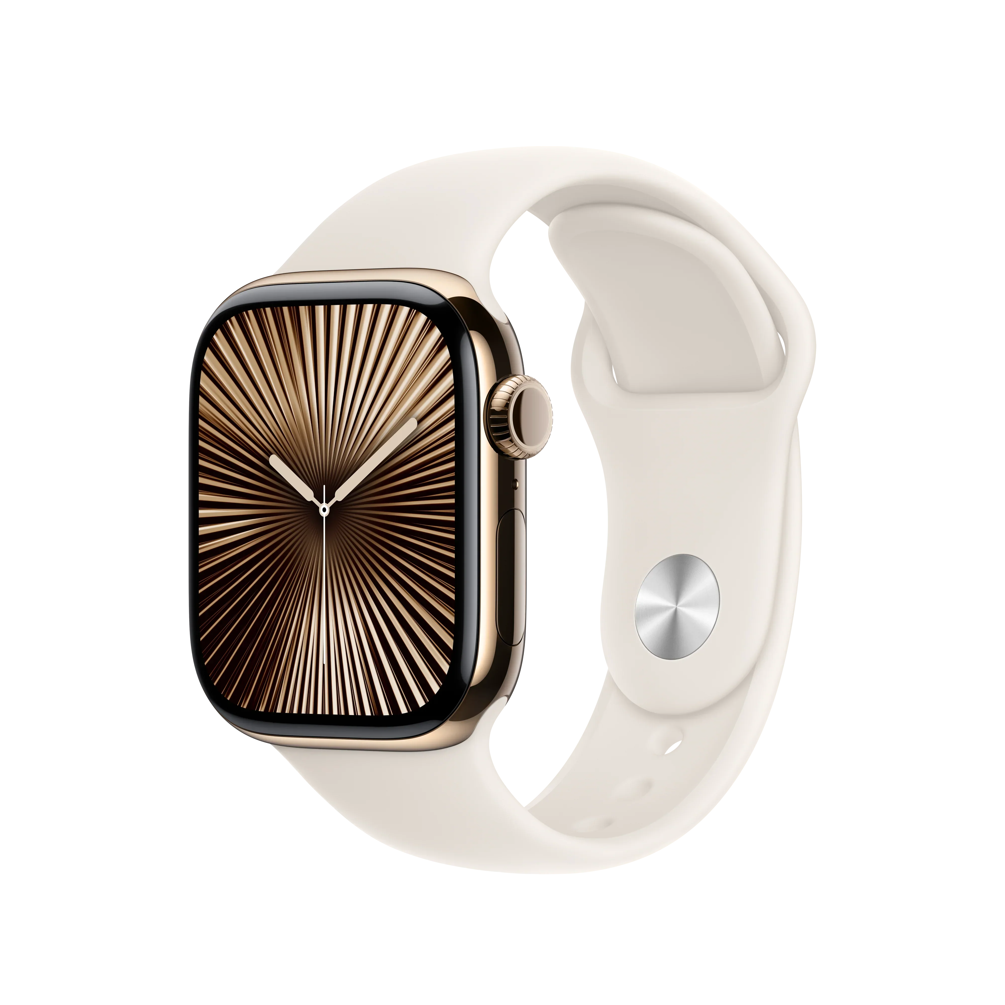 Curea Apple pentru Apple Watch 42mm Sport Band, Starlight Sport Band, M/L - Image 2