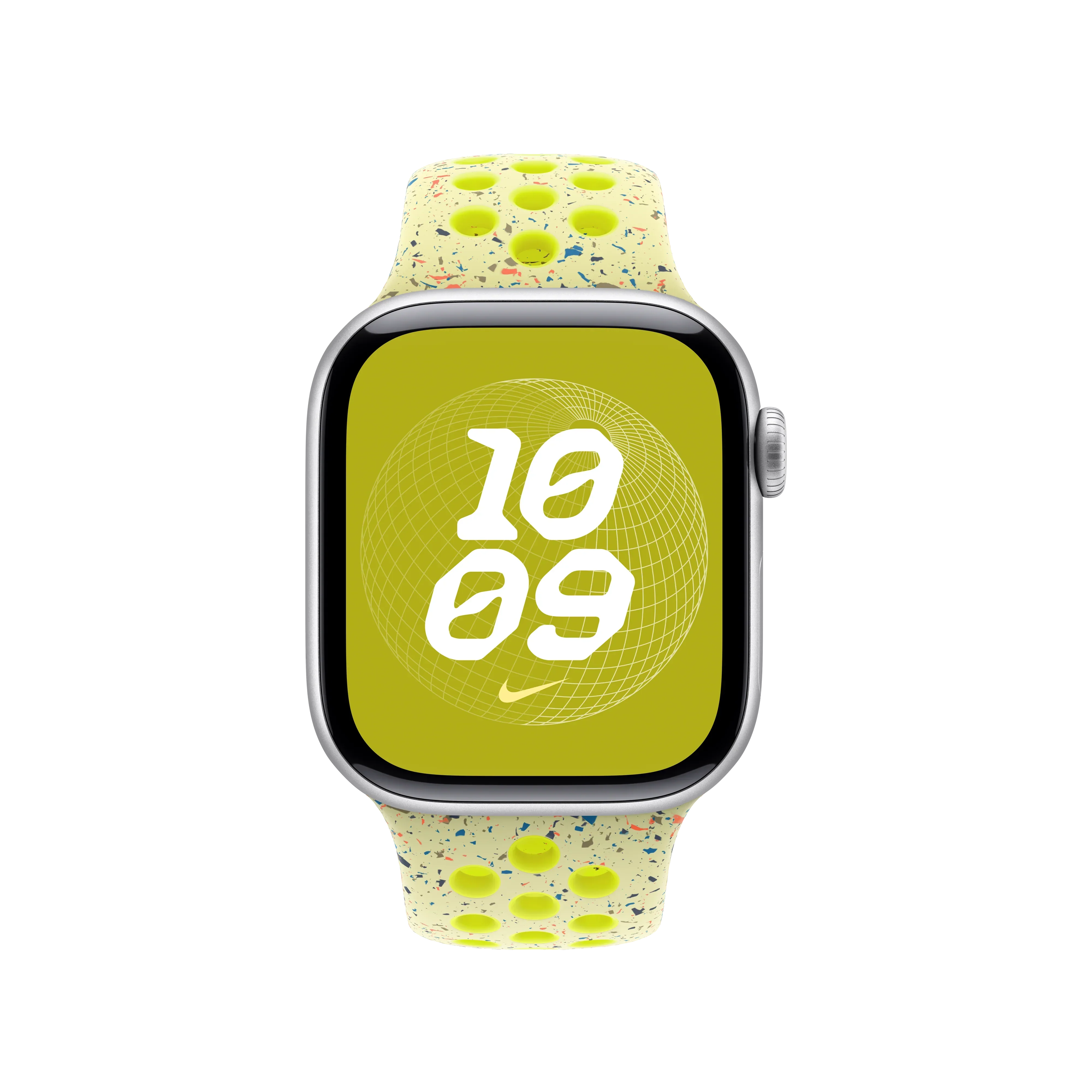 Curea Apple pentru Apple Watch 42mm Nike Sport Band, Volt Splash Nike Sport Band, S/M - Image 3