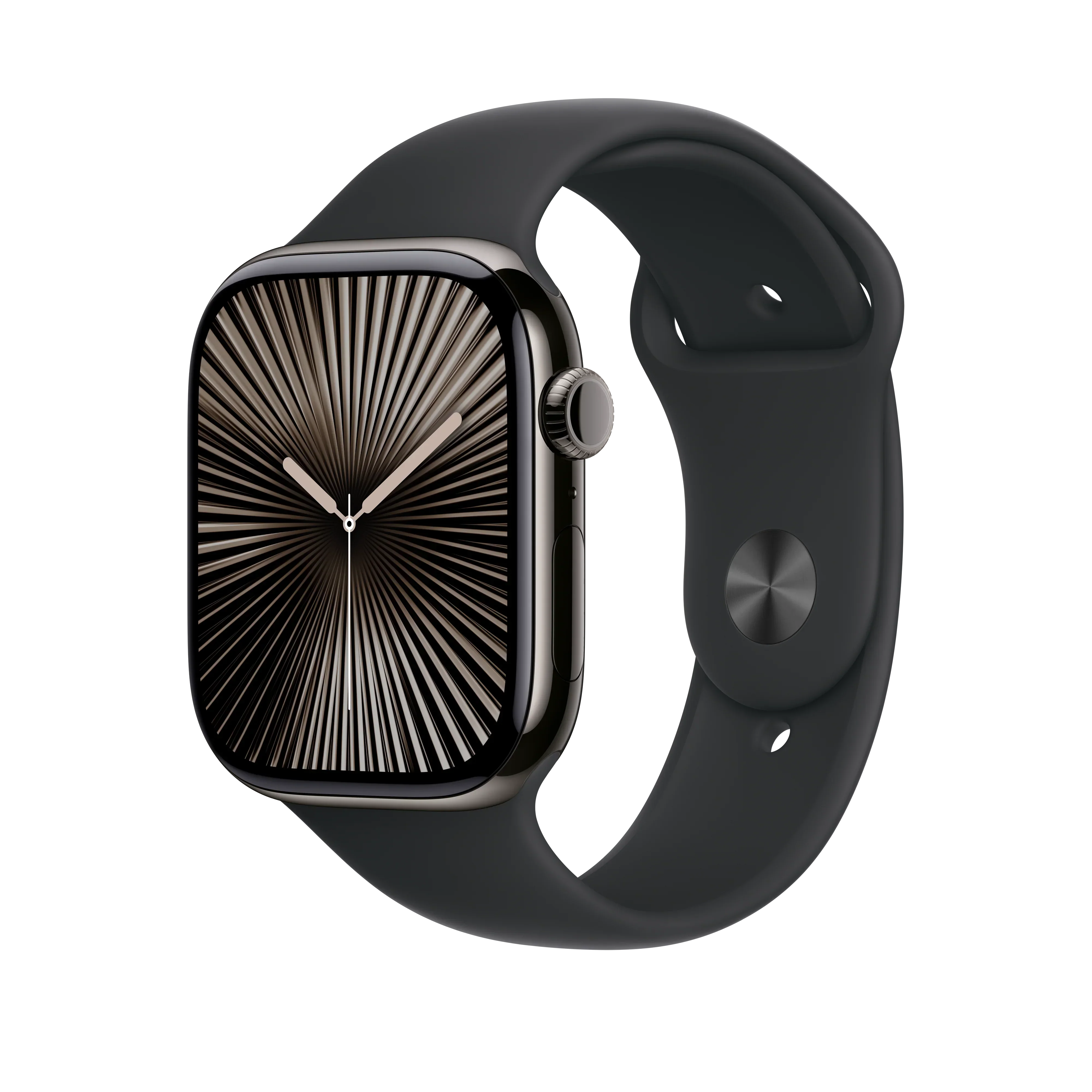 Curea Apple pentru Apple Watch 46mm Sport Band, Black Sport Band, S/M - Image 2