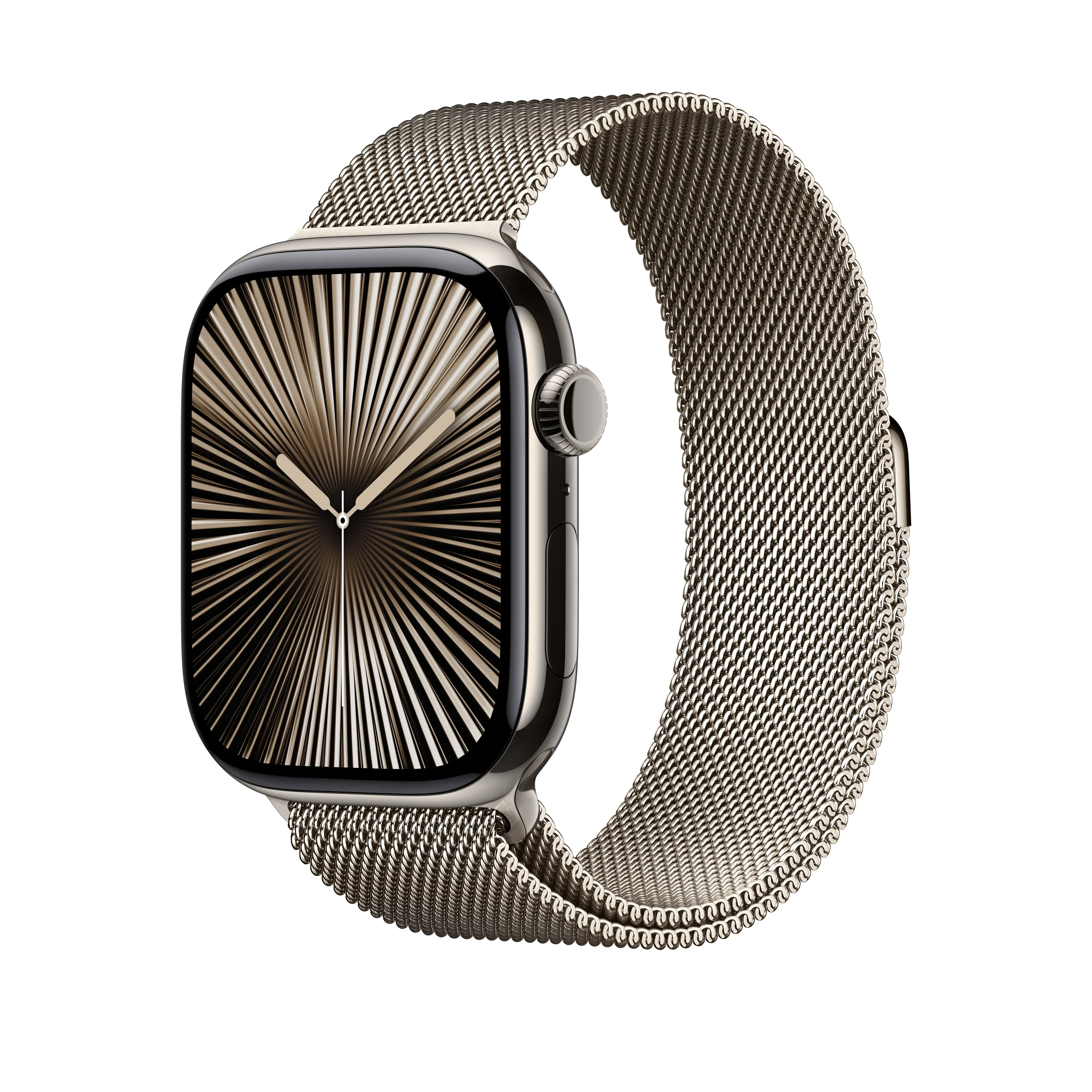 Curea Apple pentru Apple Watch 46mm Milanese Loop, Natural Milanese Loop, S/M - Image 2