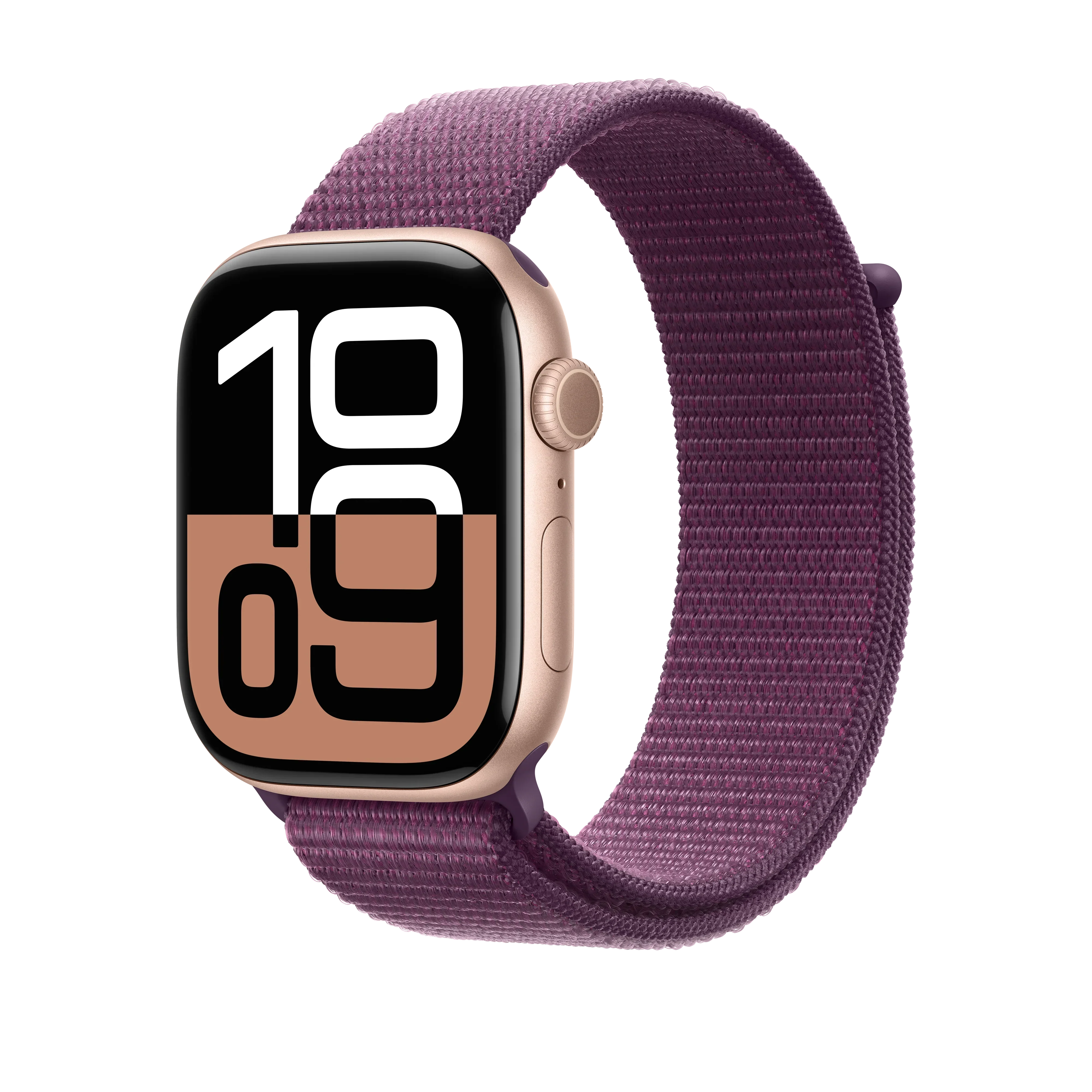 Curea Apple pentru Apple Watch 46mm Sport Loop, Plum Sport Loop - Image 2