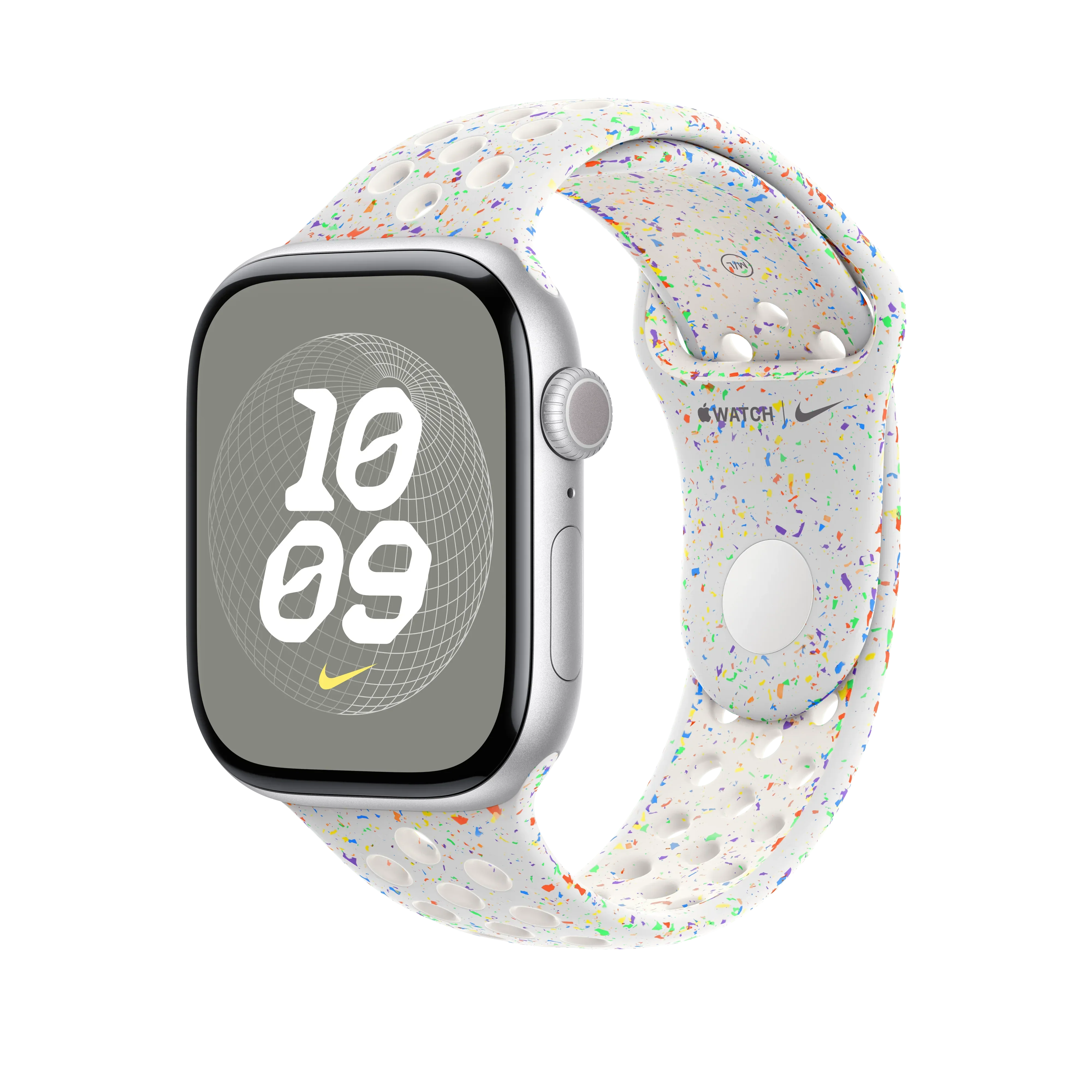 Curea Apple pentru Apple Watch 46mm Nike Sport Band, Pure Platinum Nike Sport Band, S/M - Image 2