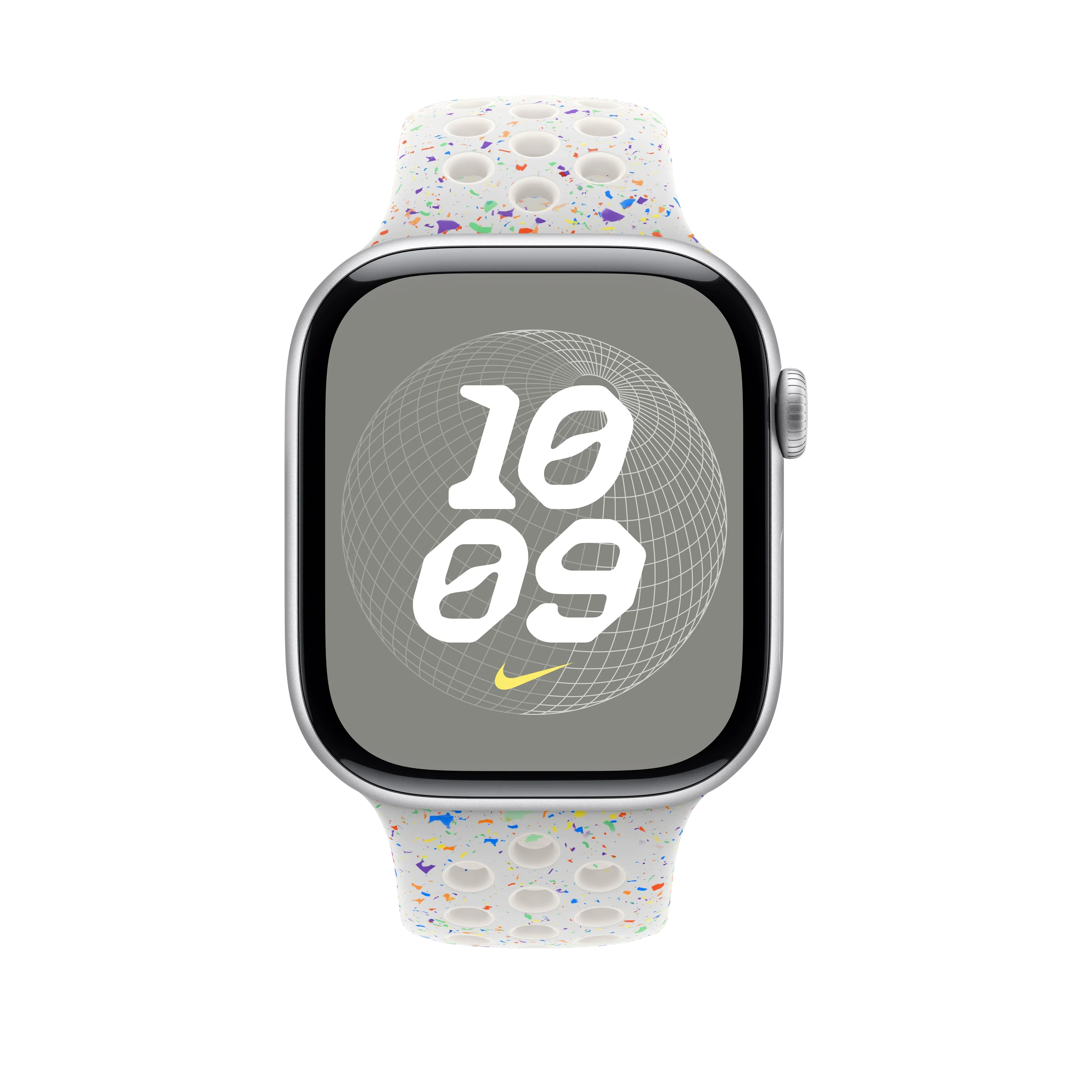 Curea Apple pentru Apple Watch 46mm Nike Sport Band, Pure Platinum Nike Sport Band, S/M - Image 3