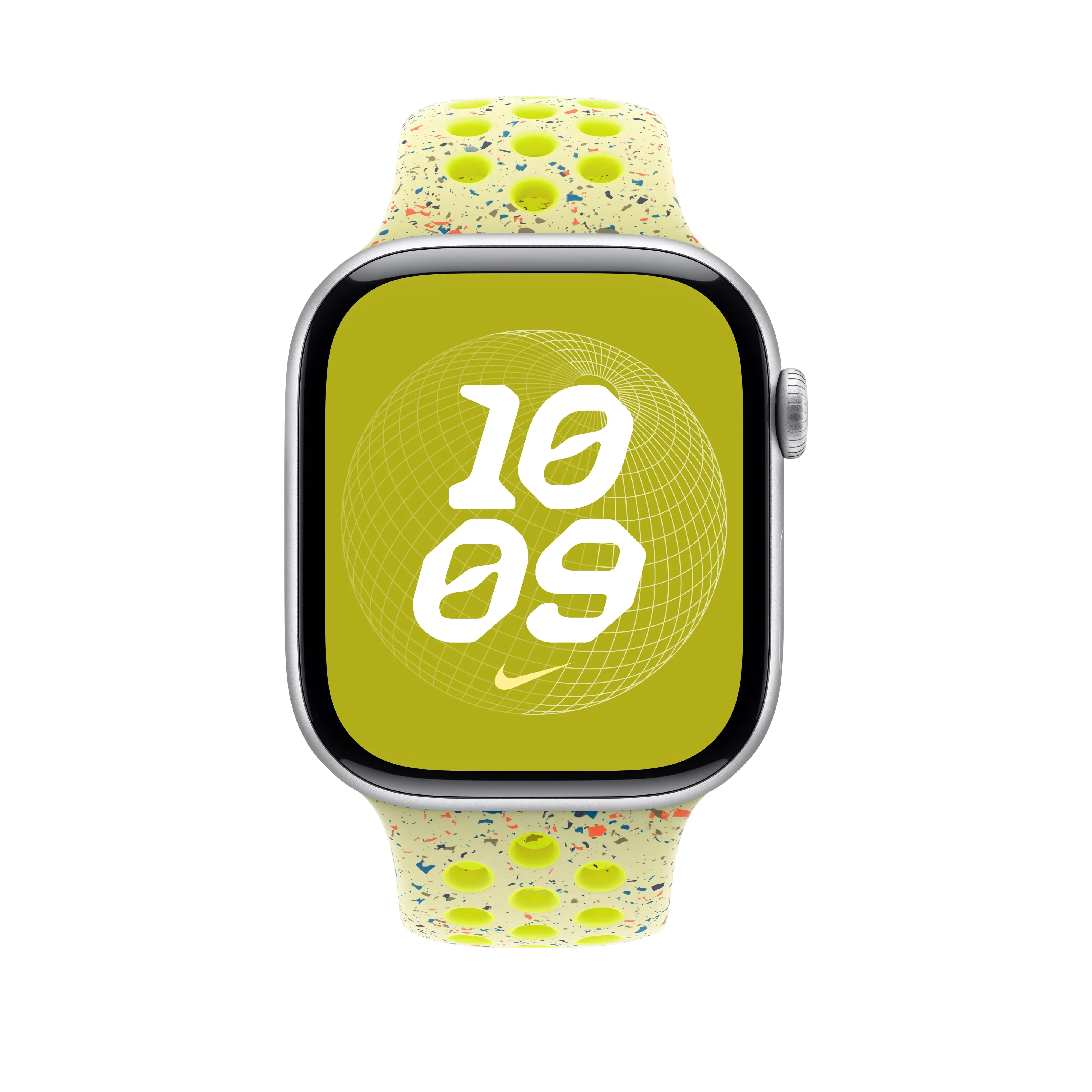 Curea Apple pentru Apple Watch 46mm Nike Sport Band, Volt Splash Nike Sport Band, S/M - Image 3