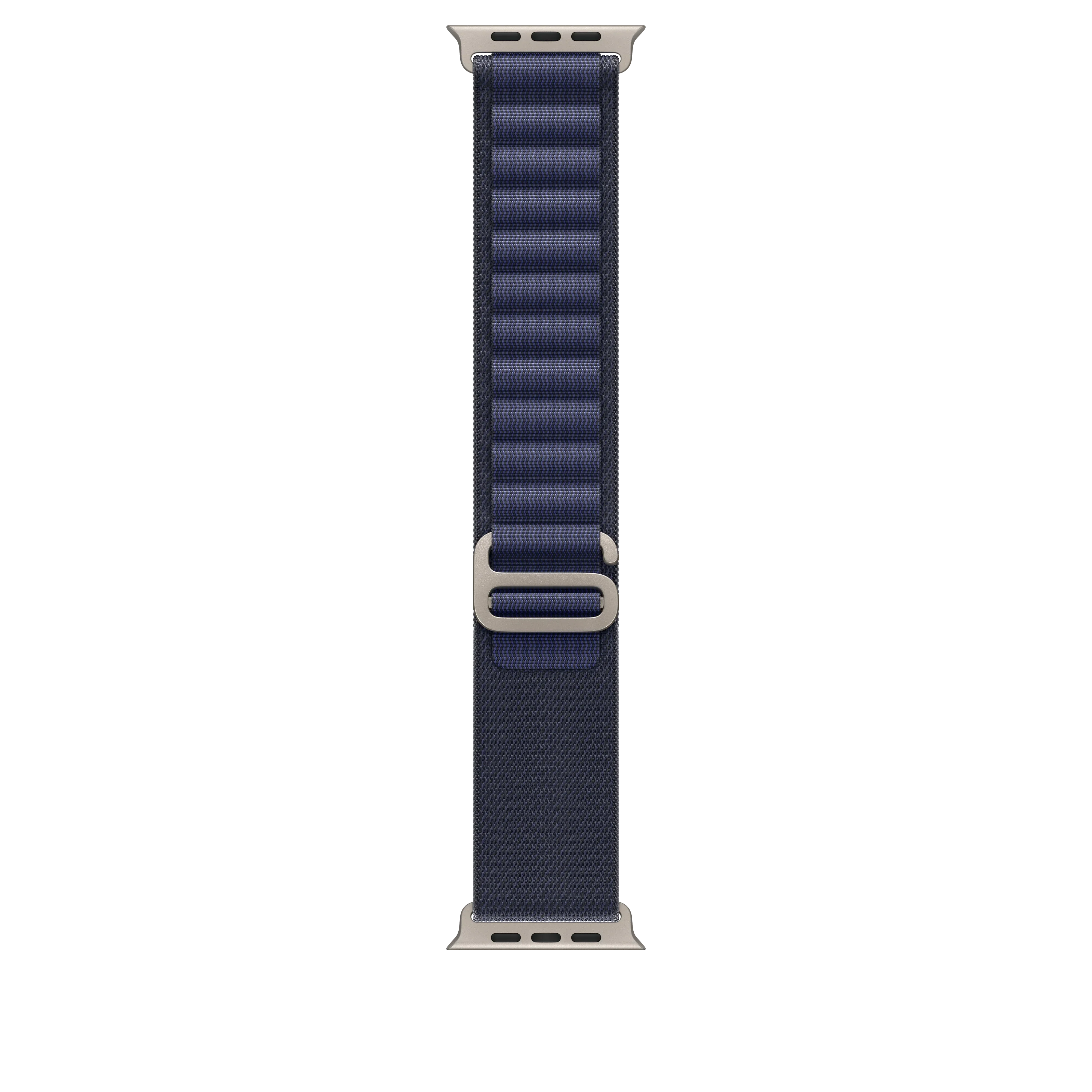 Curea Apple pentru Apple Watch 49mm Navy Alpine Loop, Large, Natural Titanium Finish
