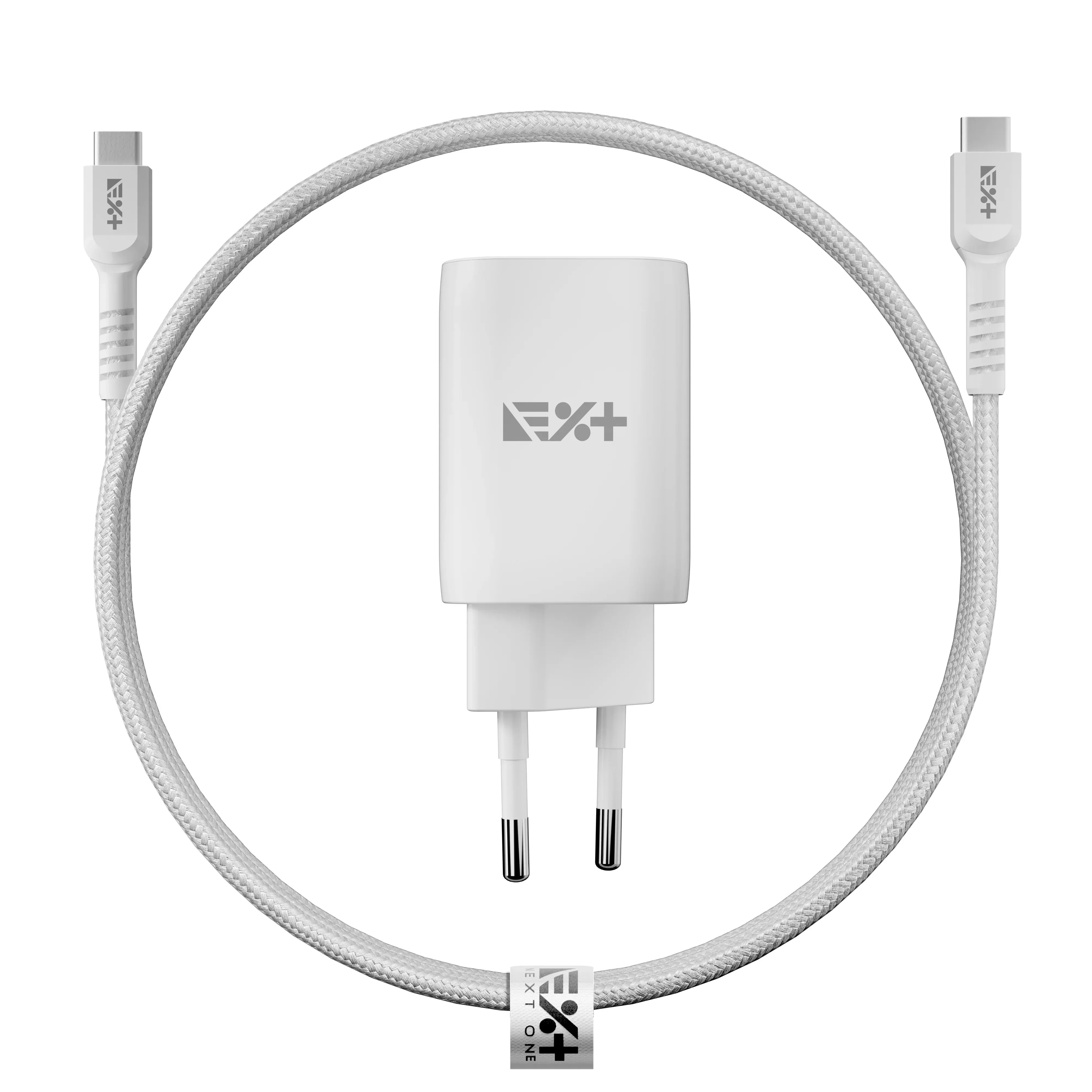 Adaptor de priza NOA Dual GAN 35W + cablu de incarcare USB-C
