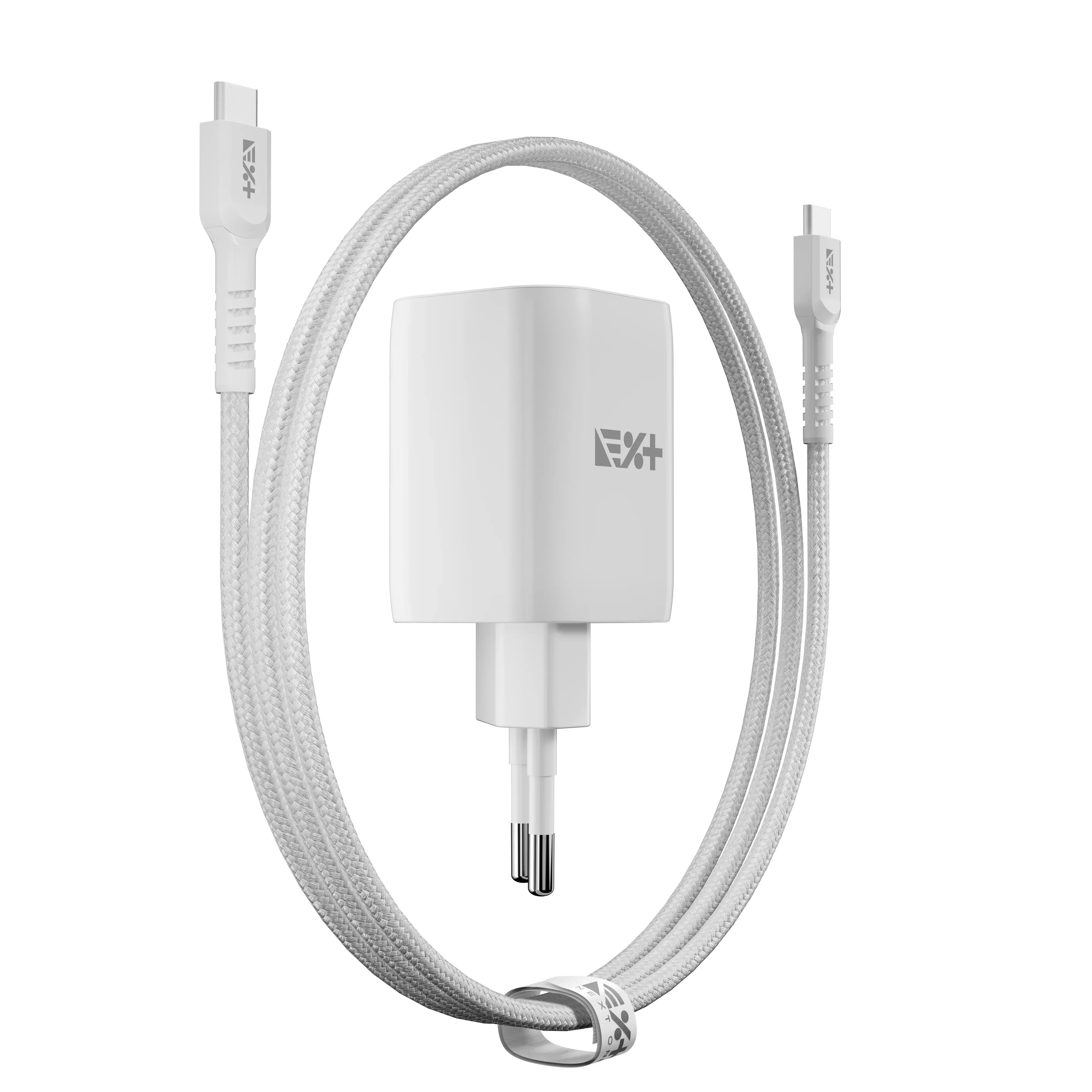 Adaptor de priza NOA Dual GAN 35W + cablu de incarcare USB-C - Image 2
