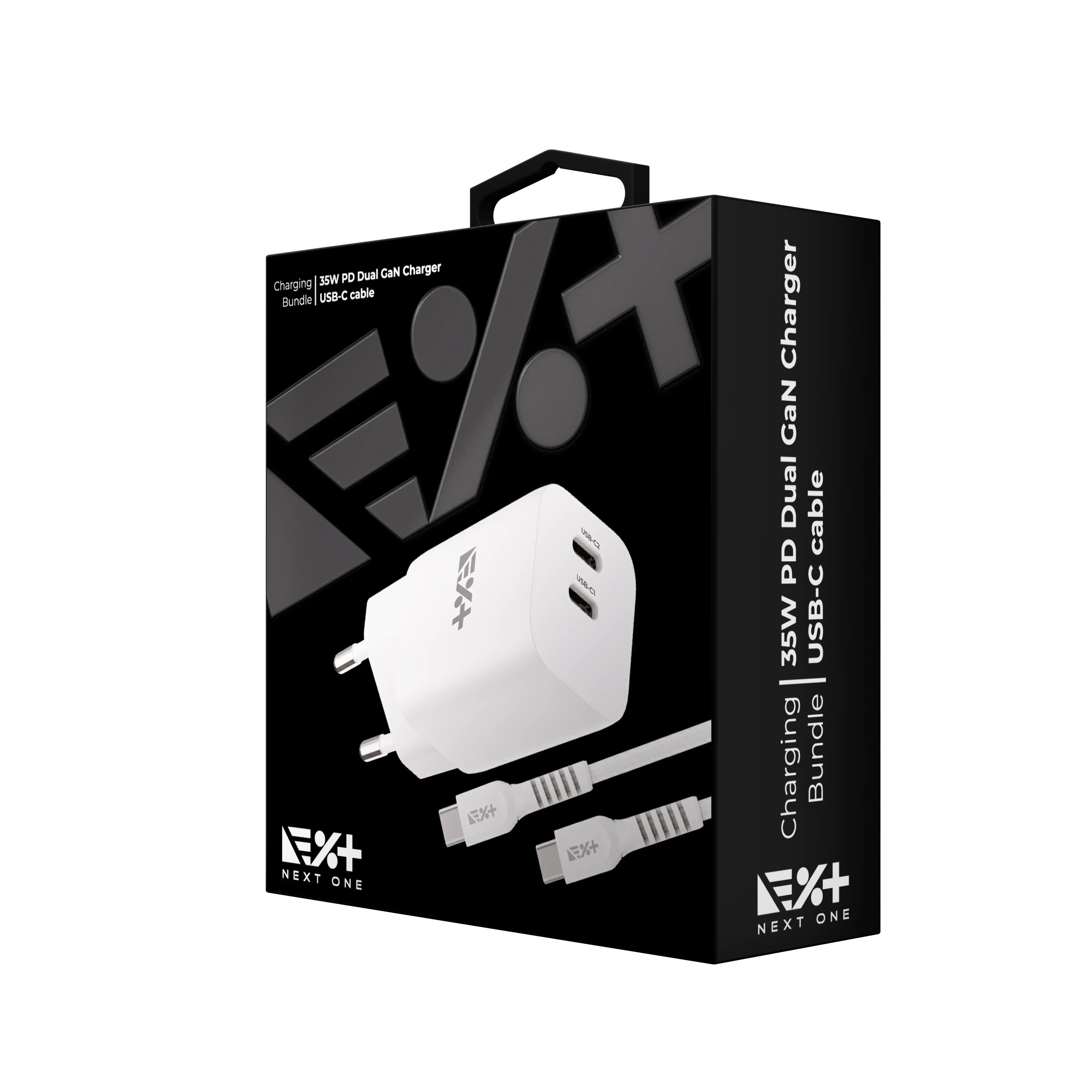 Adaptor de priza NOA Dual GAN 35W + cablu de incarcare USB-C - Image 4