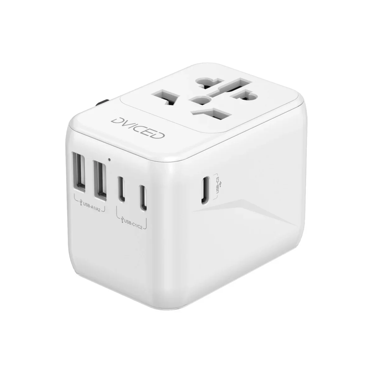 Adaptor incarcator universal priza de calatorie Dviced 28W, Alb