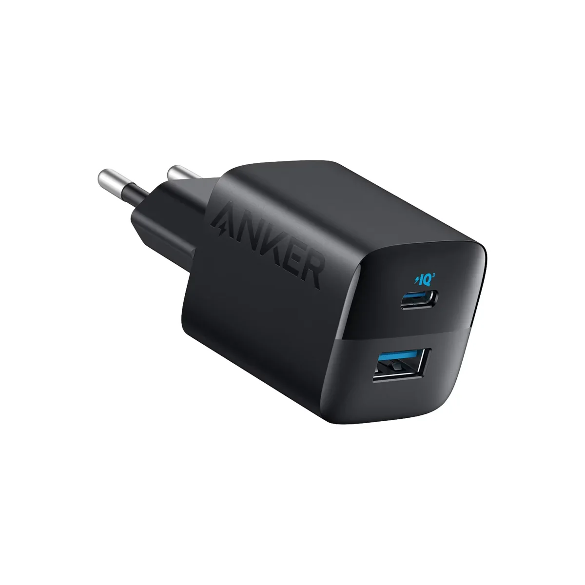 Adaptor priza Anker 33W, PowerIQ, 1 x USB Type-C, 1 x USB, Negru