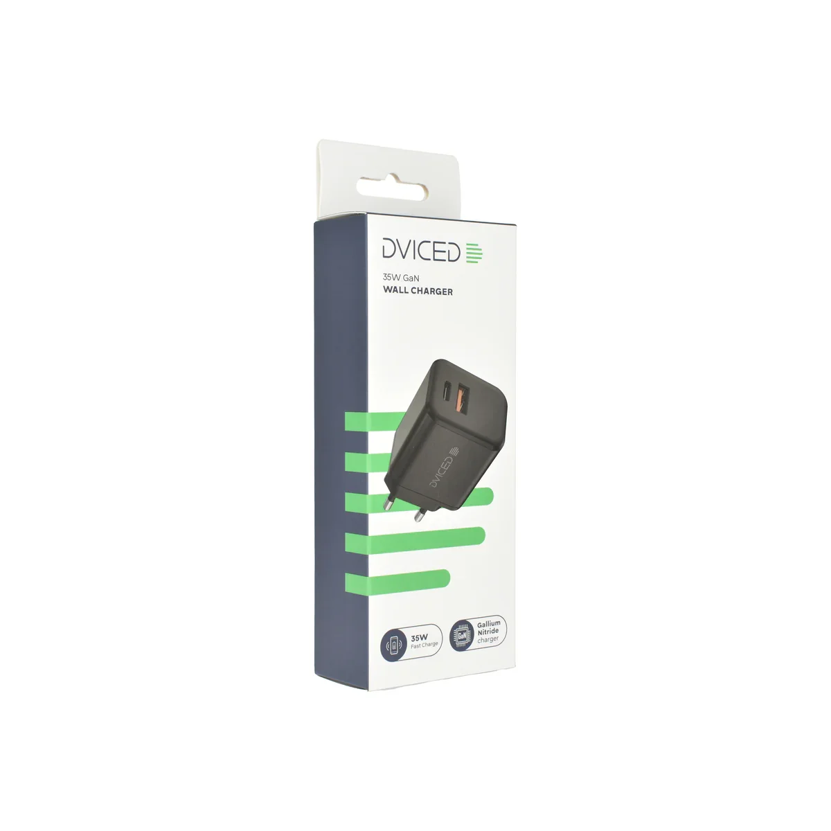 Adaptor priza Dviced Wall charger 35W GaN 1 USB-A, 1 USB-C EU - Negru - Image 4