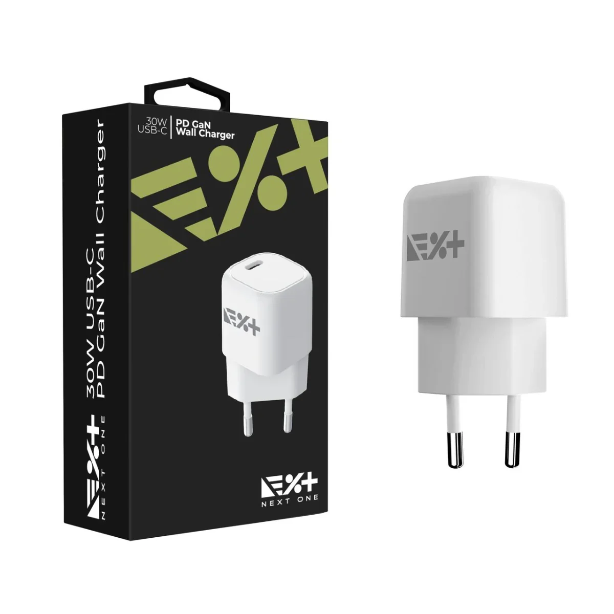Adaptor Priza NOA 30W USB-C PD Gan Wall Charger - White