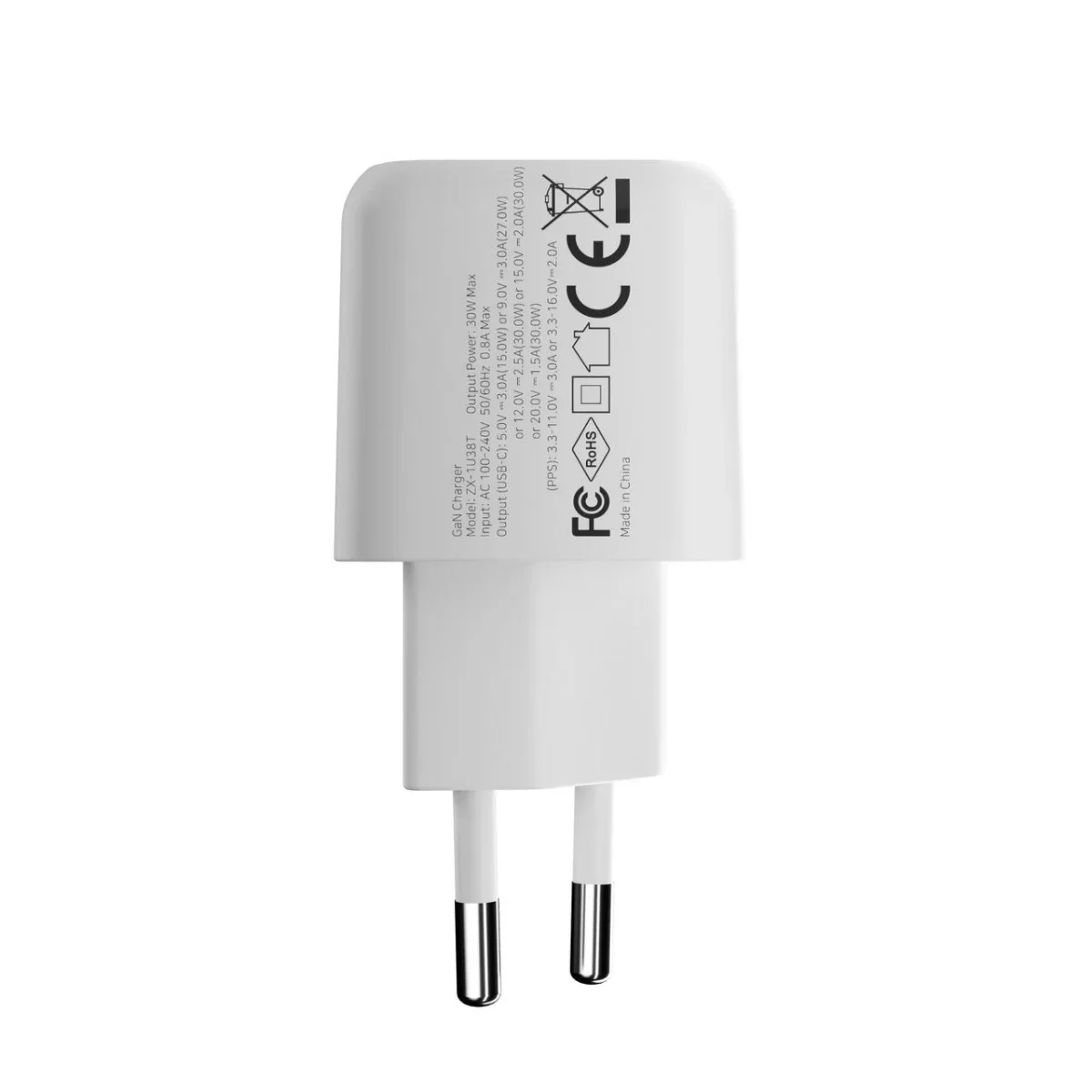 Adaptor Priza NOA 30W USB-C PD Gan Wall Charger - White - Image 3