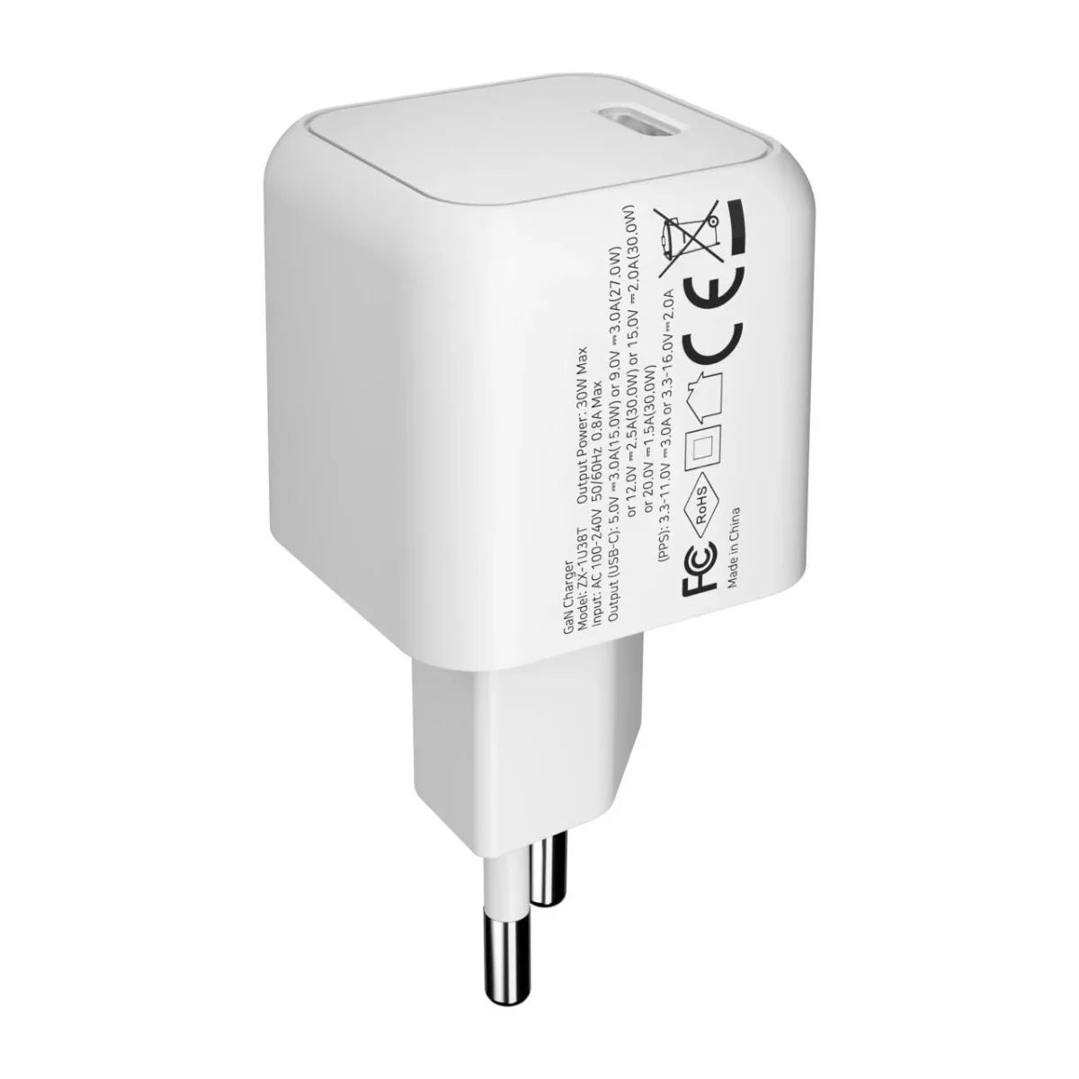 Adaptor Priza NOA 30W USB-C PD Gan Wall Charger - White - Image 5