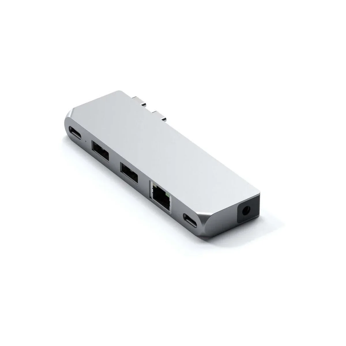 Adaptor Satechi Aluminium Pro Hub Mini (1xUSB4 96W,, 2 x USB-A 3.0, 1xEthernet, 1xUSB-C, 1xAudio) - Silver - Image 4