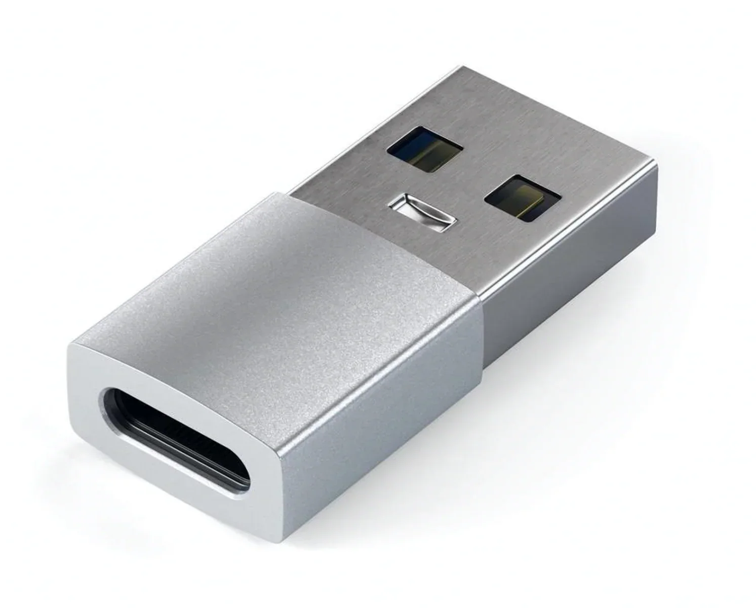 Adaptor Satechi din aluminiu USB-A la USB-C, Argintiu