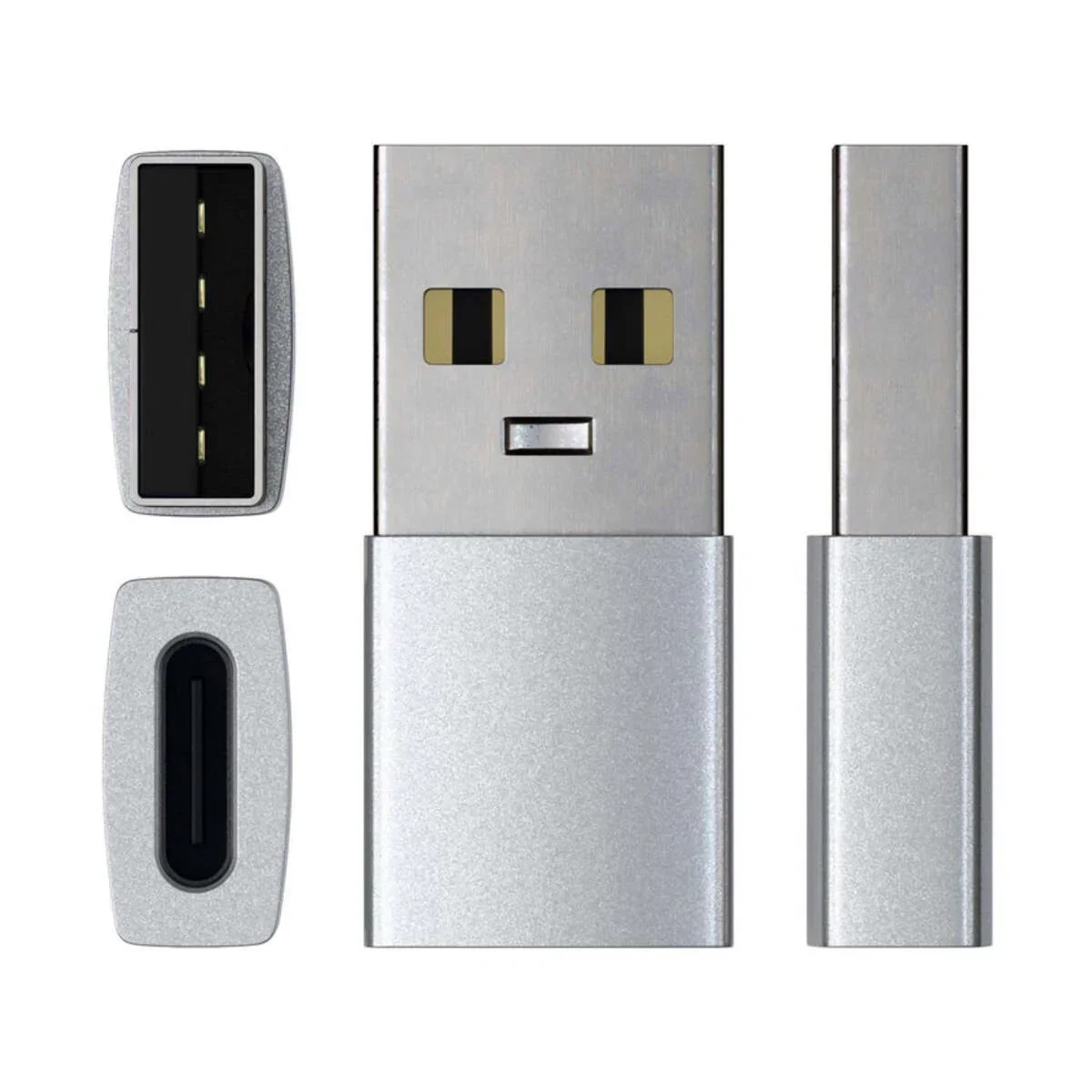 Adaptor Satechi din aluminiu USB-A la USB-C, Argintiu - Image 4