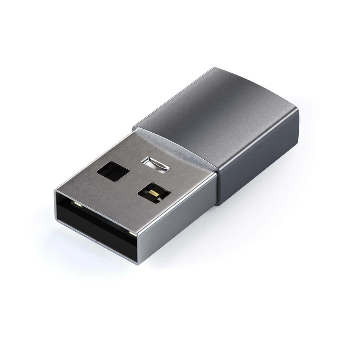 Adaptor Satechi din aluminiu USB-A la USB-C, Gri - Image 3
