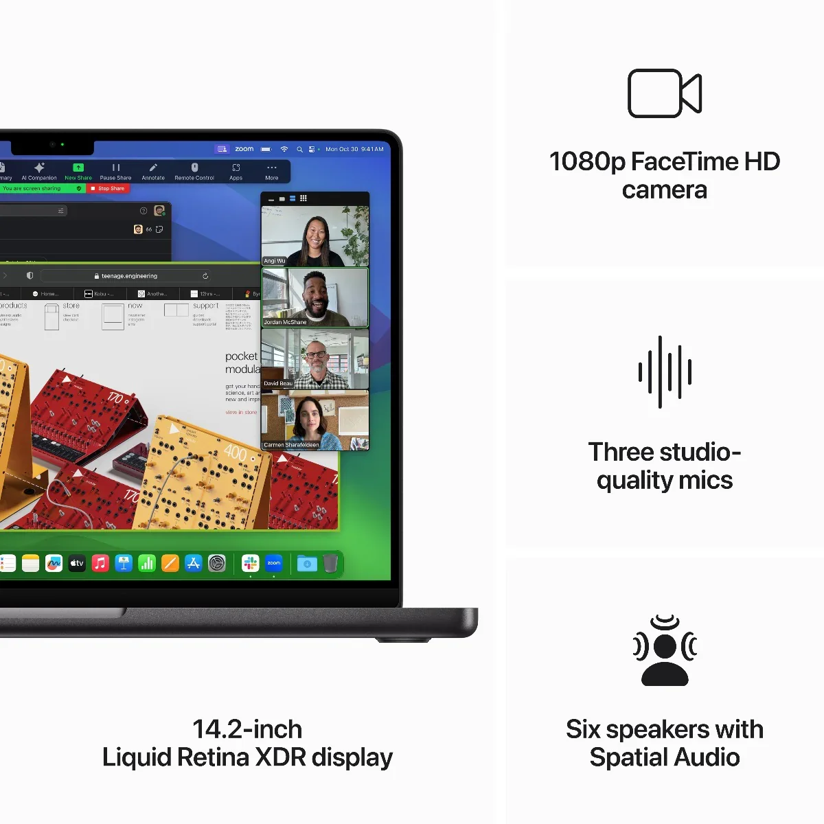 MacBook Pro 14", procesor Apple M3 Pro, 12 nuclee CPU si 18 nuclee GPU, 18GB, 512GB SSD, Space Black, INT KB - Image 6