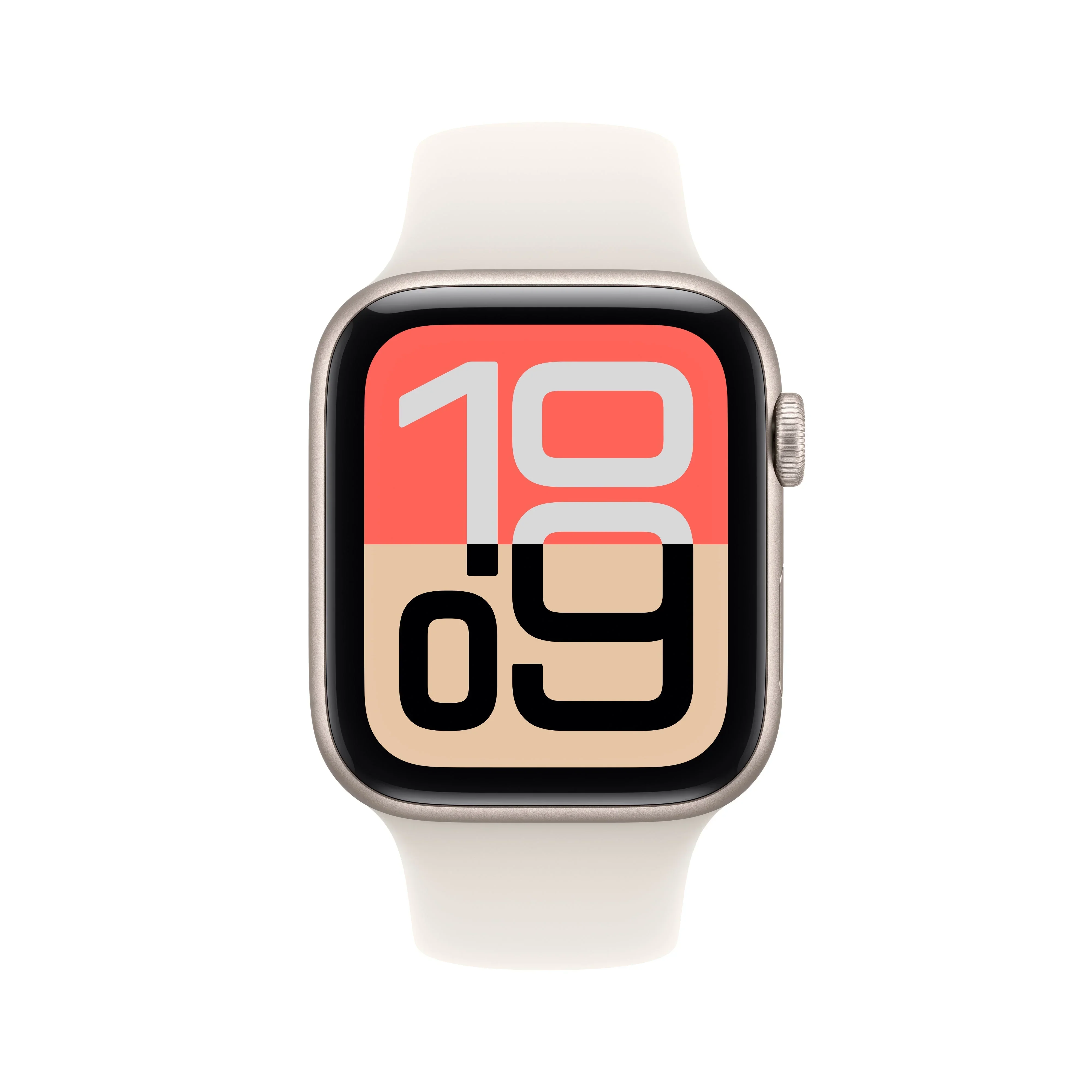 Apple Watch SE 3 GPS 44mm Starlight Aluminium Case with Starlight Sport Band - S/M - Image 2