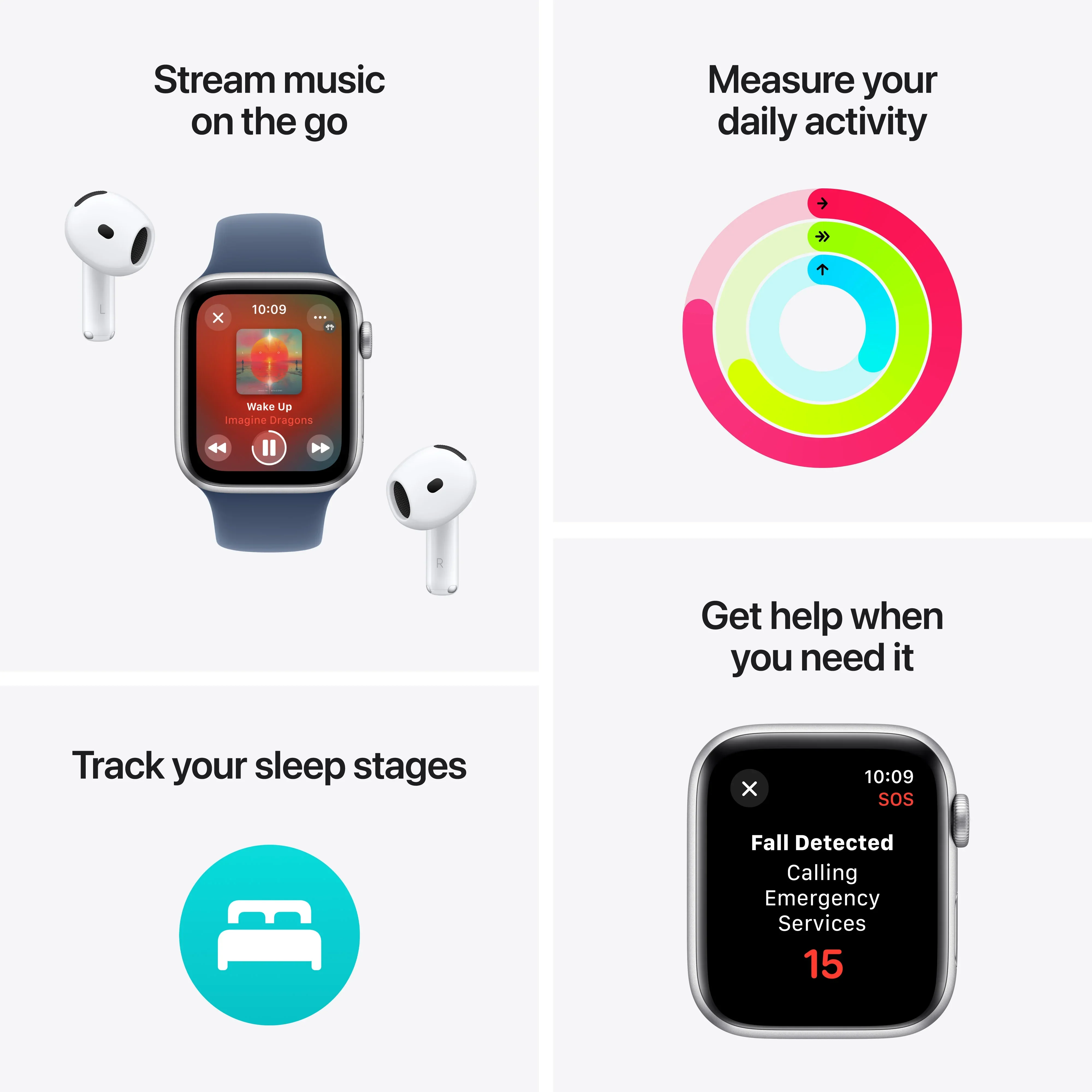 Apple Watch SE GPS + Cellular, 44mm Midnight Aluminium Case, Ink Sport Loop - Image 3