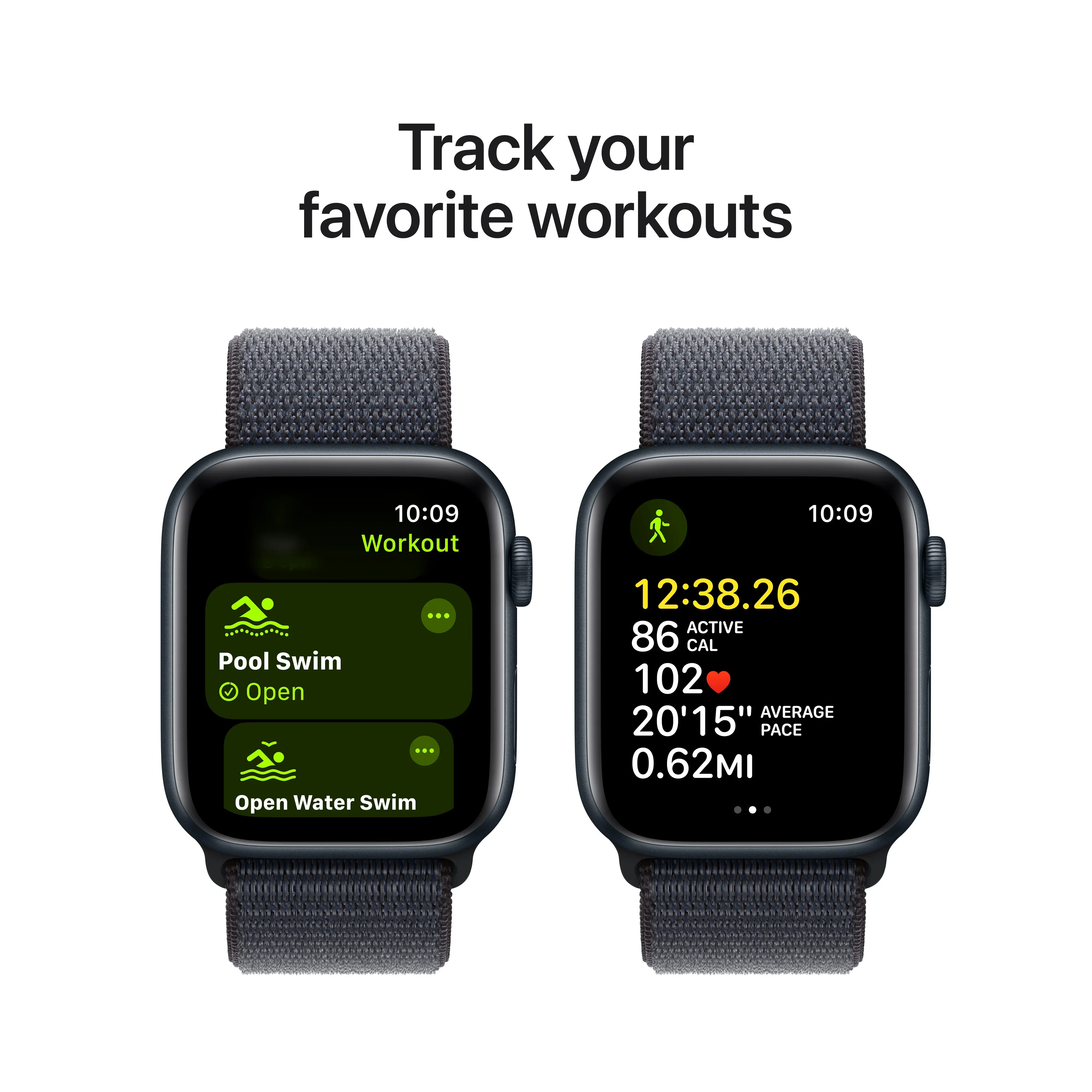 Apple Watch SE GPS + Cellular, 44mm Midnight Aluminium Case, Ink Sport Loop - Image 6