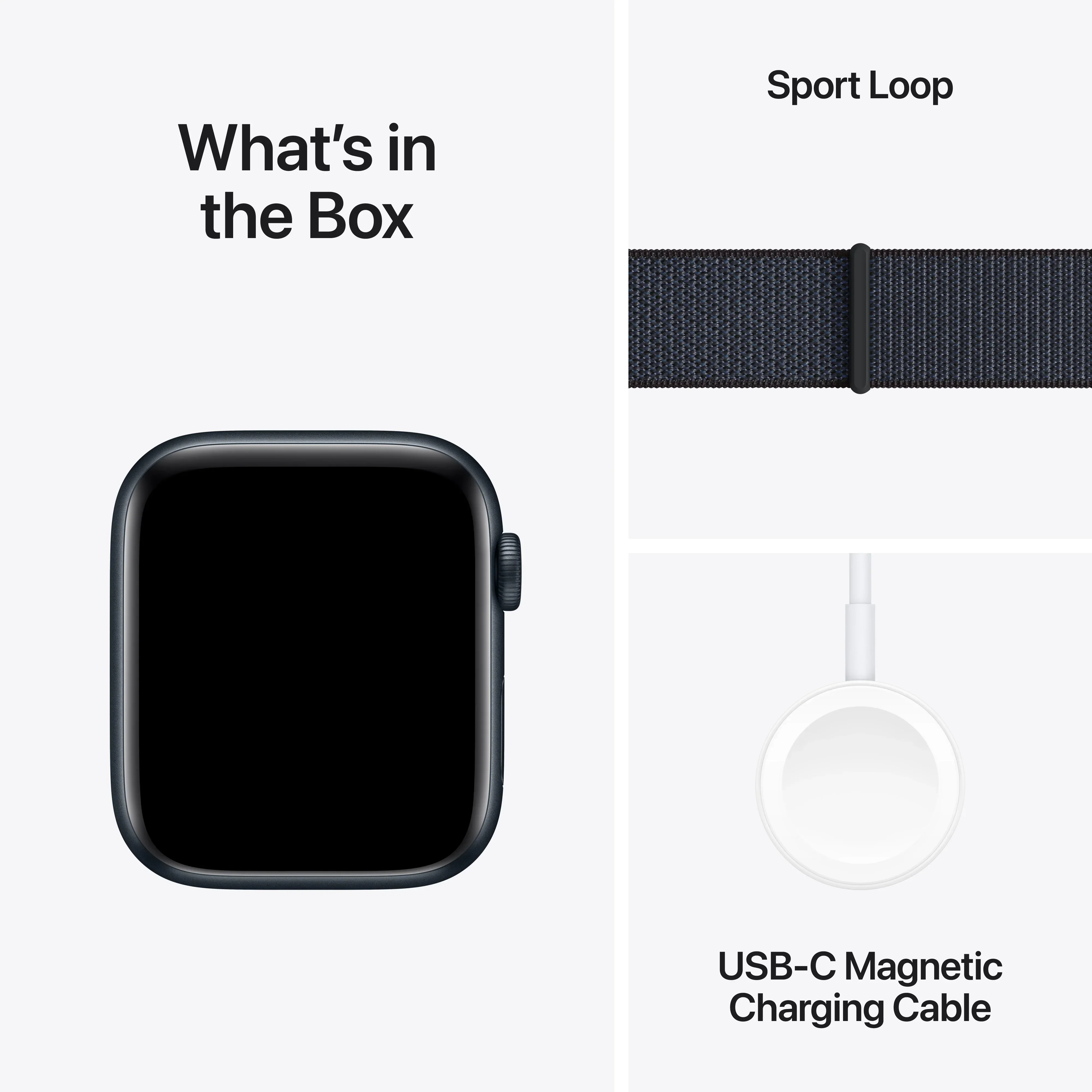 Apple Watch SE GPS + Cellular, 44mm Midnight Aluminium Case, Ink Sport Loop - Image 7