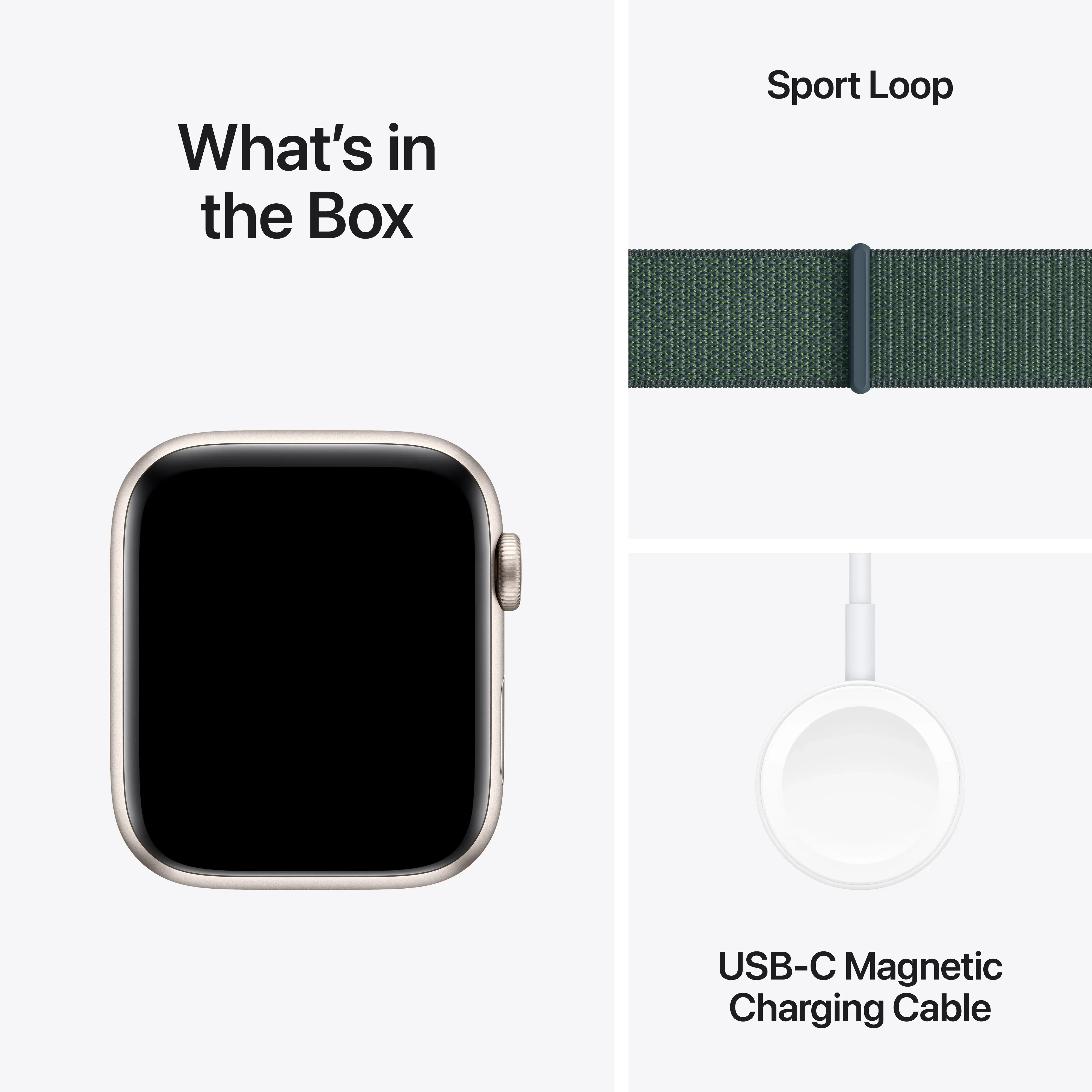 Apple Watch SE GPS + Cellular, 44mm Starlight Aluminium Case, Lake Green Sport Loop - Image 7