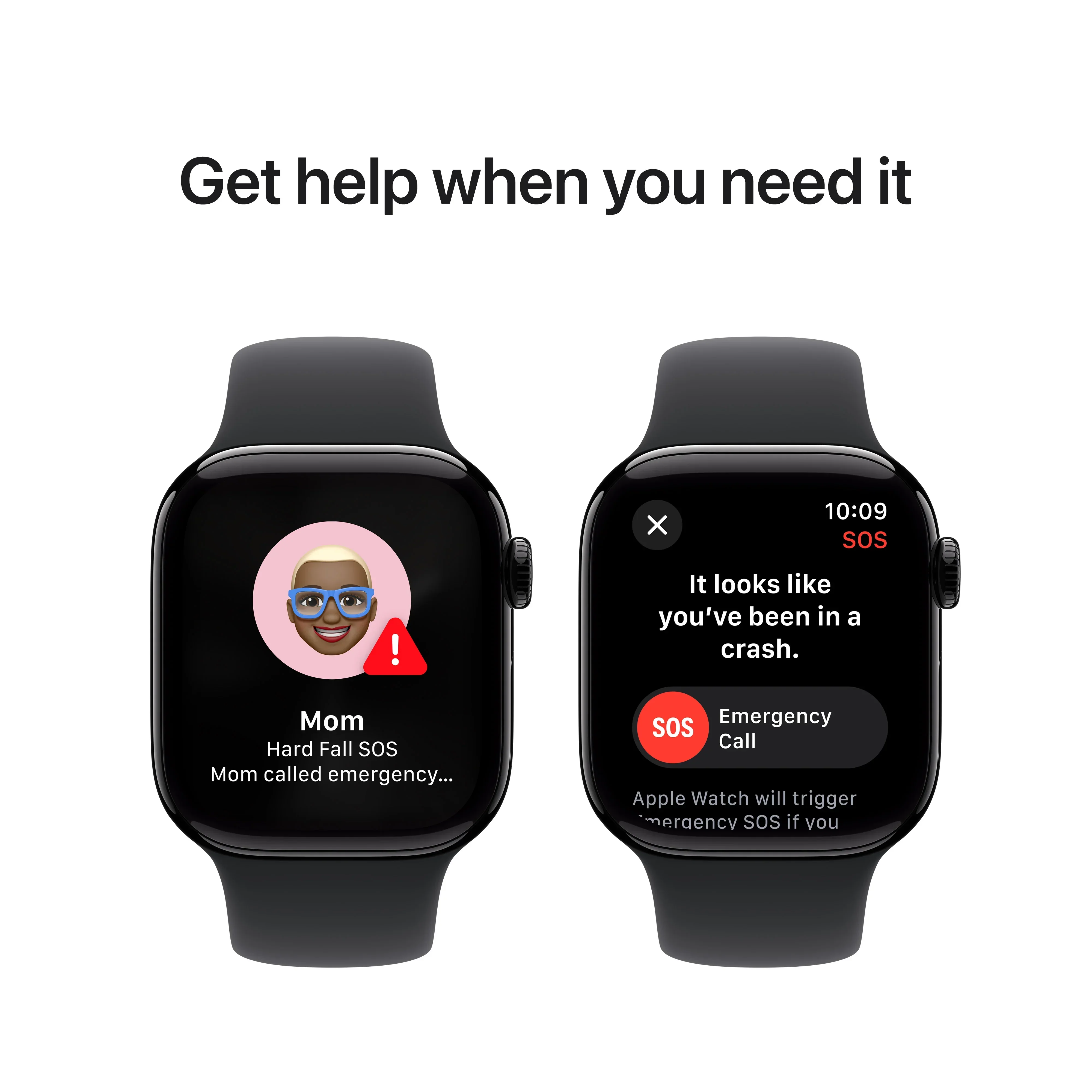 Apple Watch Series 10 GPS, 42mm Jet Black Aluminium Case, Black Sport Band - M/L - Image 6