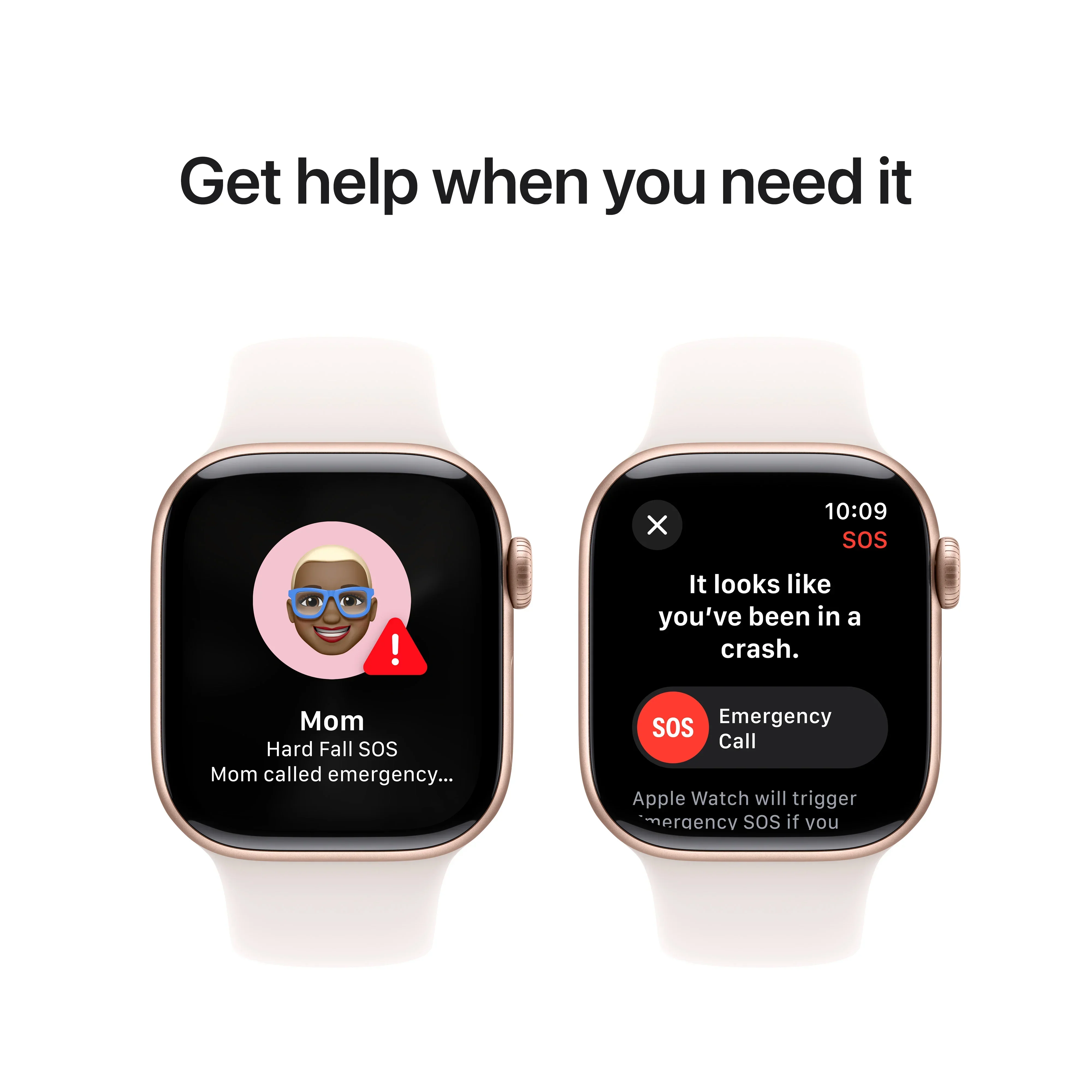 Apple Watch Series 10 GPS, 42mm Rose Gold Aluminium Case, Light Blush Sport Band - M/L - Image 6