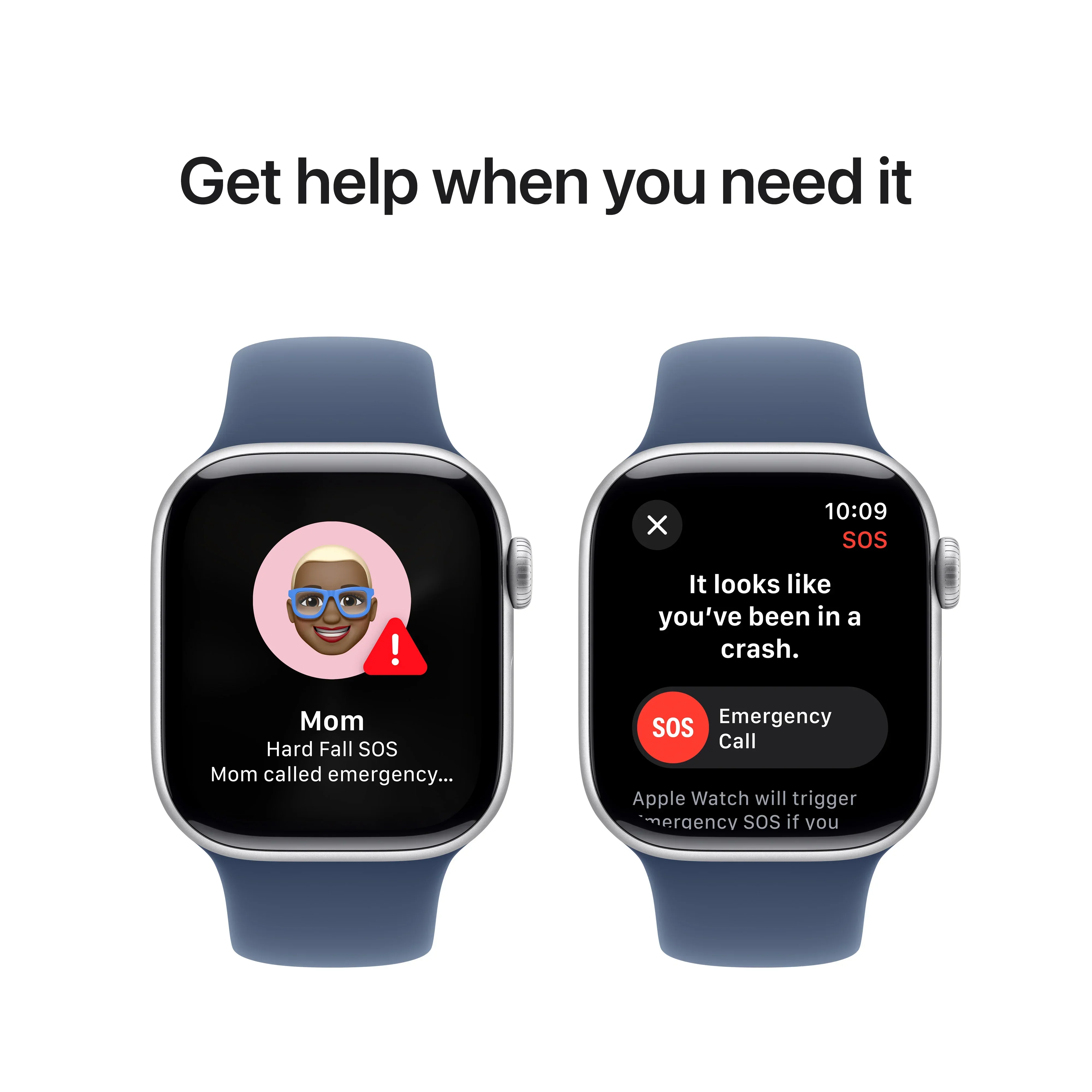 Apple Watch Series 10 GPS, 42mm Silver Aluminium Case, Denim Sport Band - S/M - Image 6