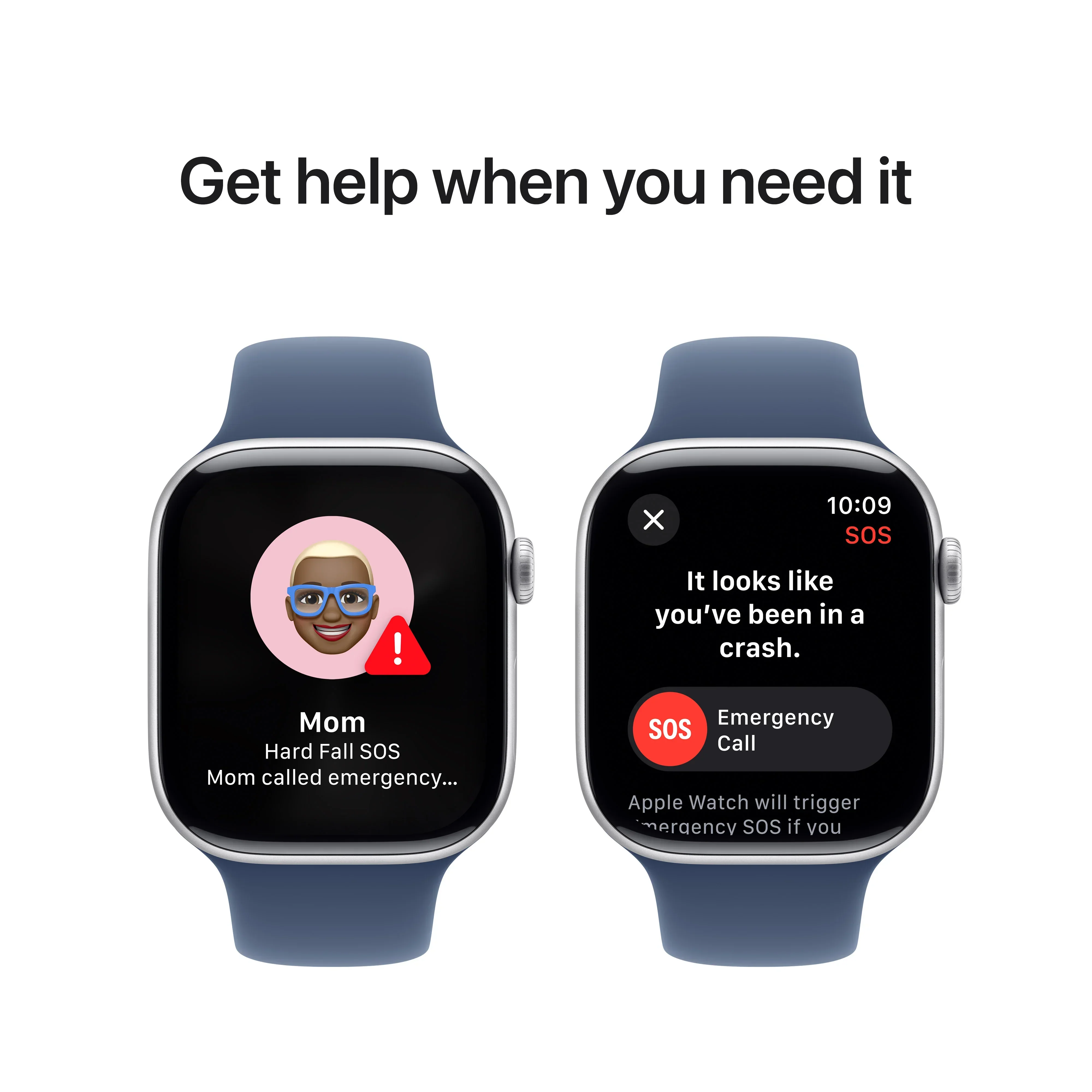 Apple Watch Series 10 GPS, 46mm Silver Aluminium Case, Denim Sport Band - M/L - Image 6