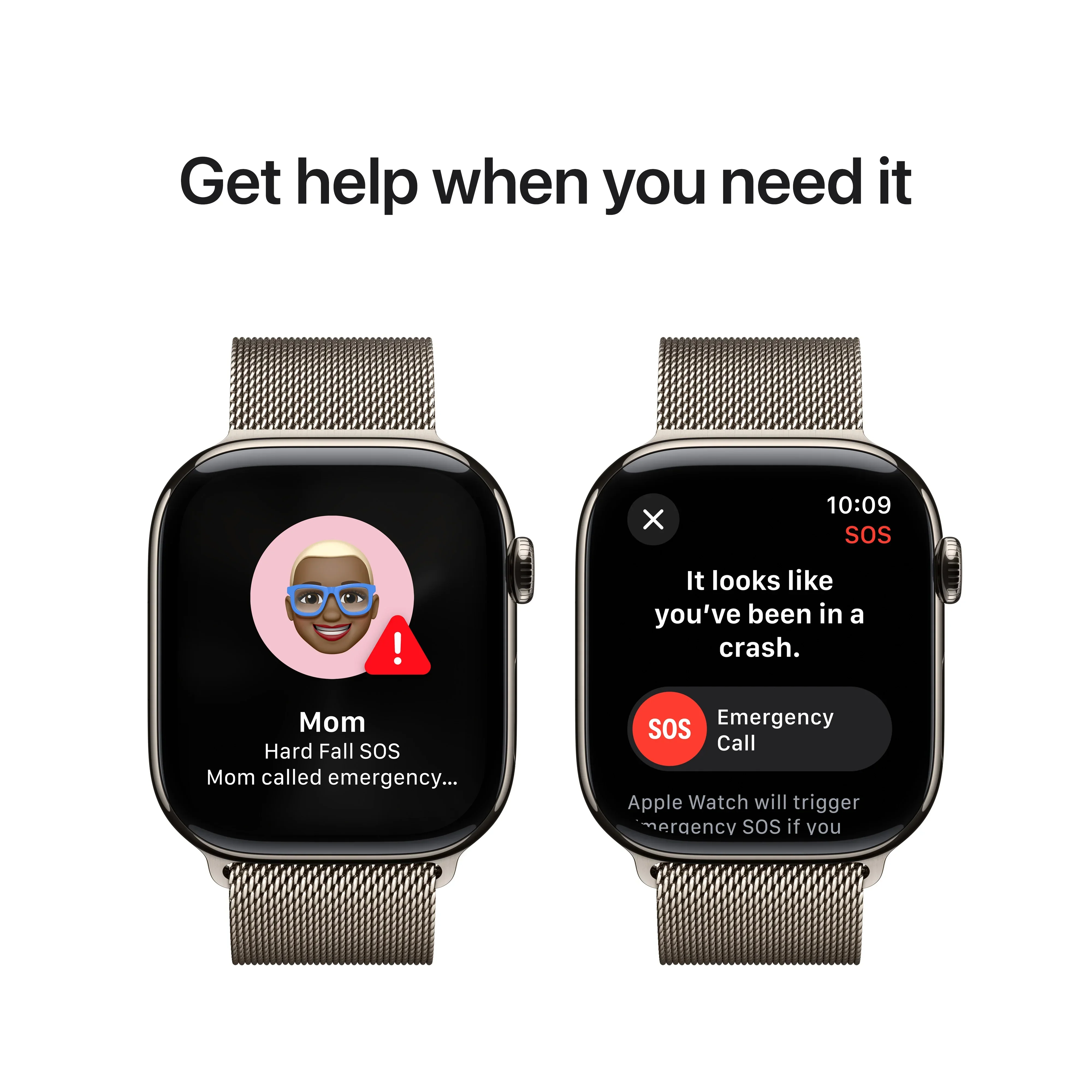 Apple Watch Series 10 GPS + Cellular, 46mm Natural Titanium Case, Natural Milanese Loop - S/M - Image 6