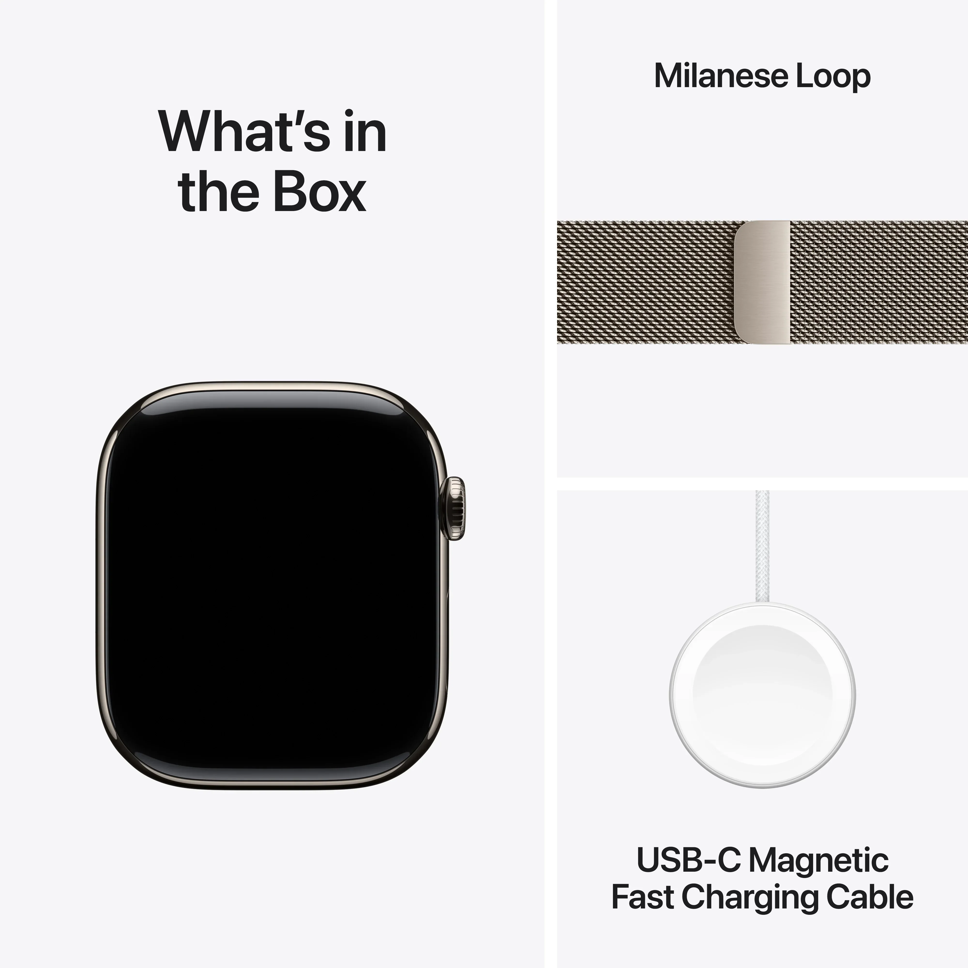 Apple Watch Series 10 GPS + Cellular, 46mm Natural Titanium Case, Natural Milanese Loop - S/M - Image 9