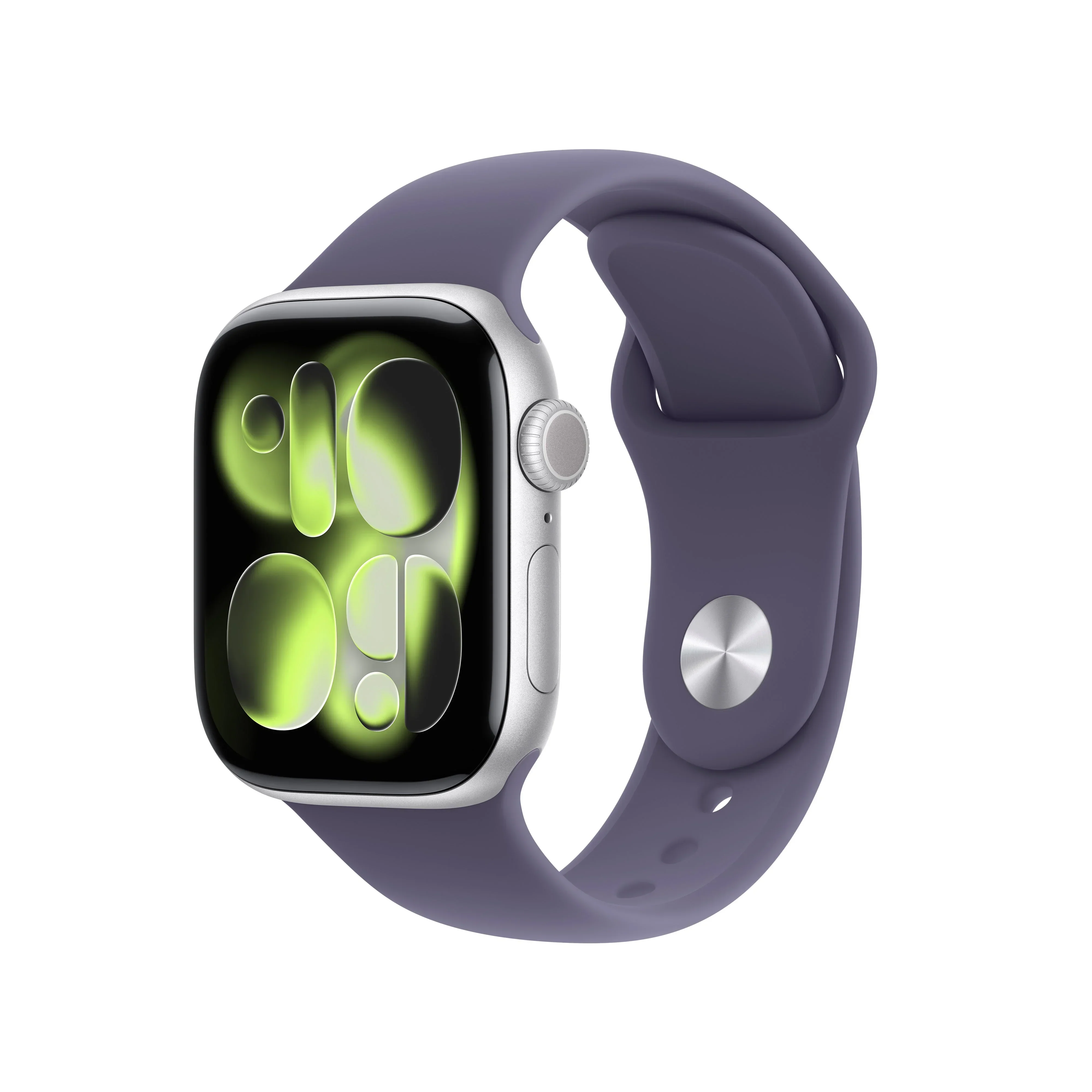 Apple Watch Series 11 GPS 42mm Silver Aluminium Case with Purple Fog Sport Band - M/L