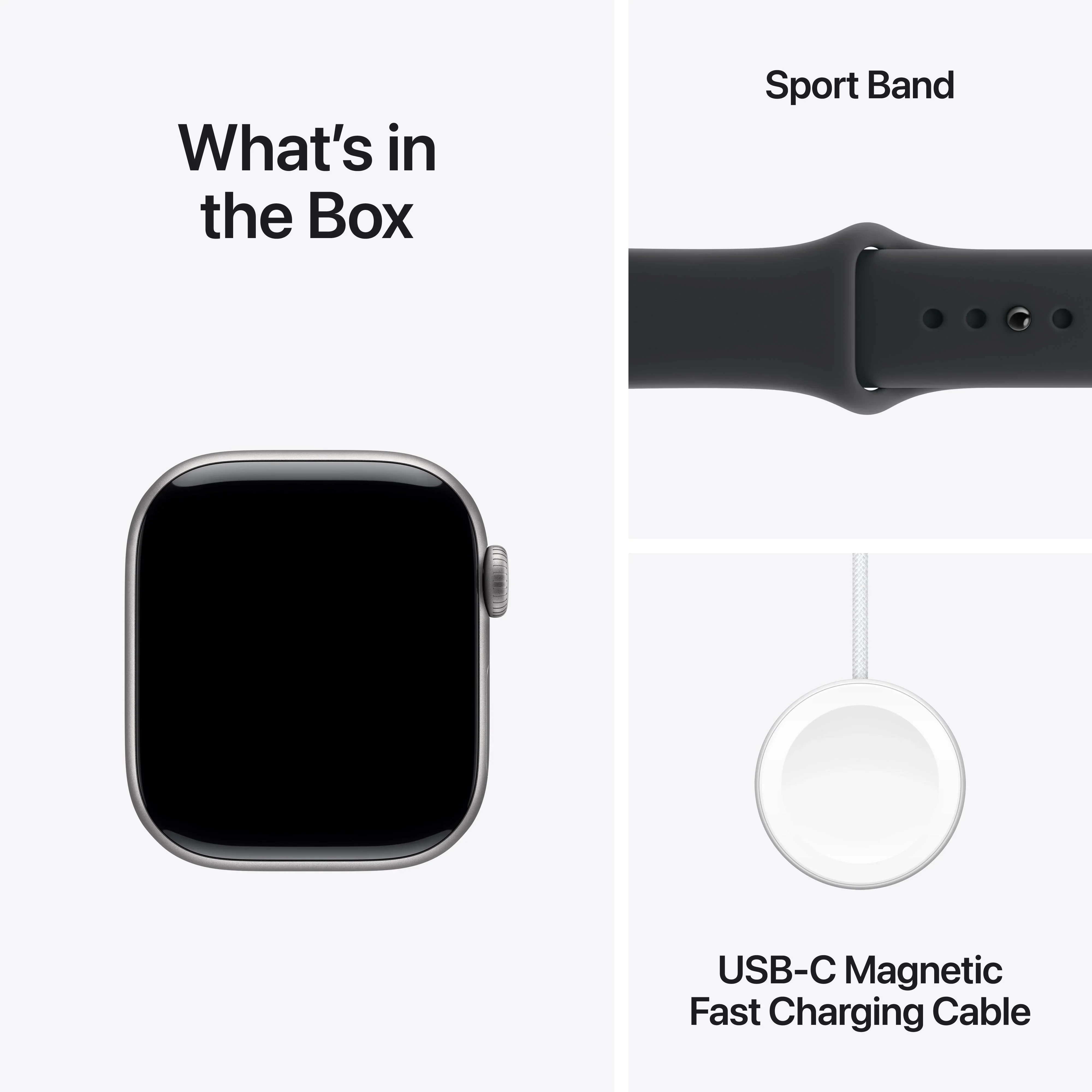 Apple Watch Series 11 GPS 42mm Space Grey Aluminium Case with Black Sport Band - M/L - Image 8